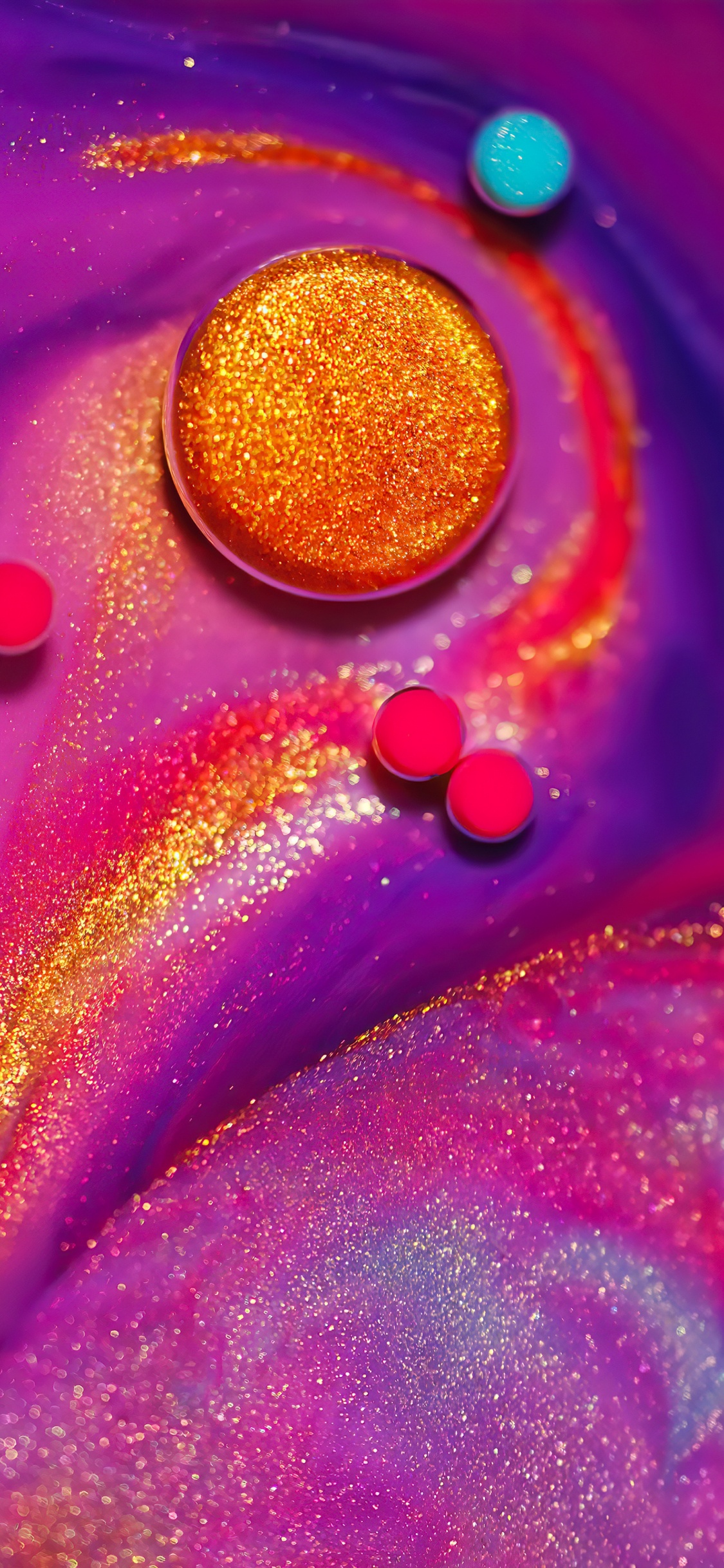 Обои крупный план, красный цвет, желтый, розовый, Оранжевый цвет в разрешении 1125x2436