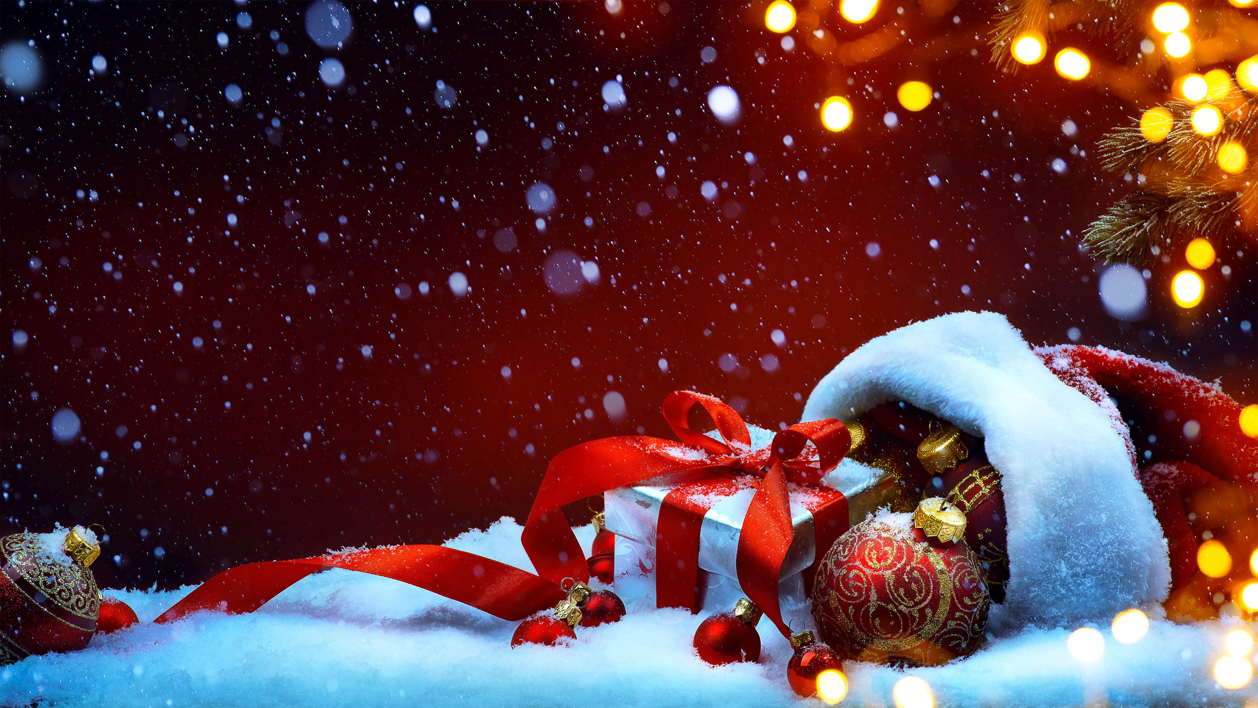 Обои подземелья драконов, Рождественский день, Санта-Клаус, Рождество, зима в разрешении 2560x1440
