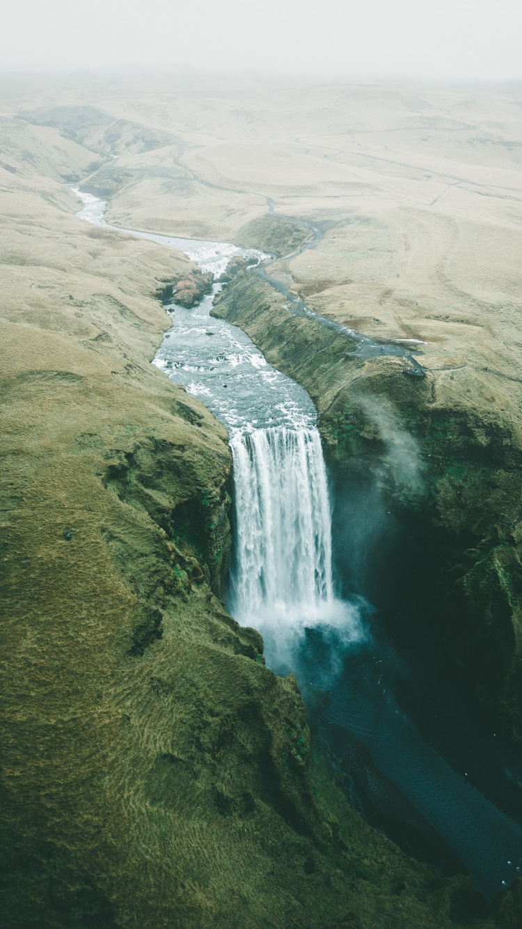 Обои водопад, природа, гидроресурсы, водоем, вода в разрешении 750x1334