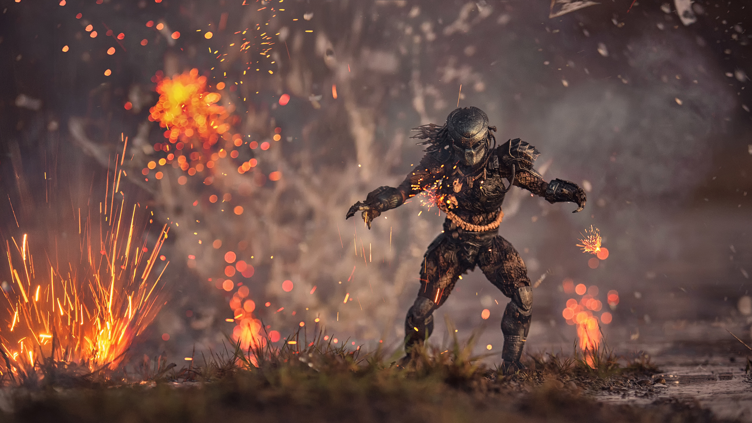 Обои огонь, боевик, событие, тепло, игра-боевик в разрешении 2560x1440