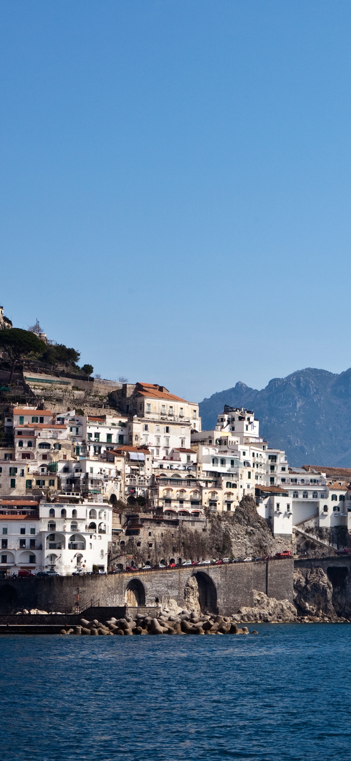 Обои Равелло, море, побережье, мыс, прибрежные и океанические рельефы в разрешении 1125x2436