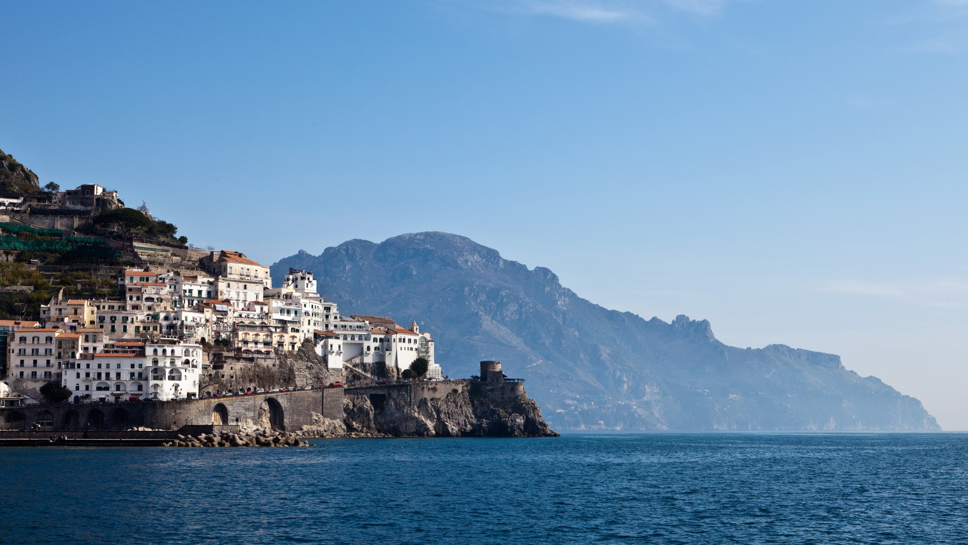 Обои Равелло, море, побережье, мыс, прибрежные и океанические рельефы в разрешении 1920x1080