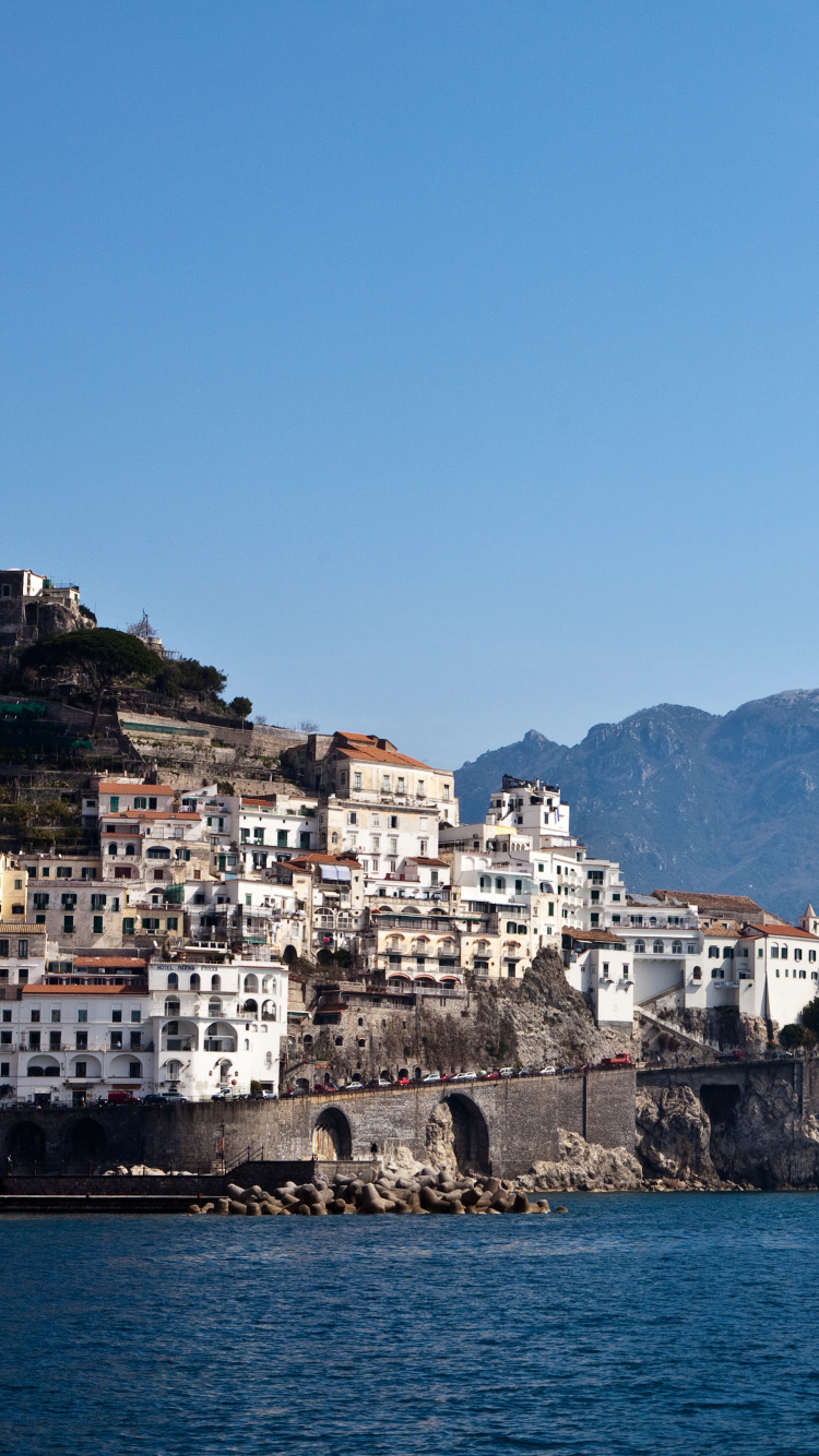 Обои Равелло, море, побережье, мыс, прибрежные и океанические рельефы в разрешении 750x1334