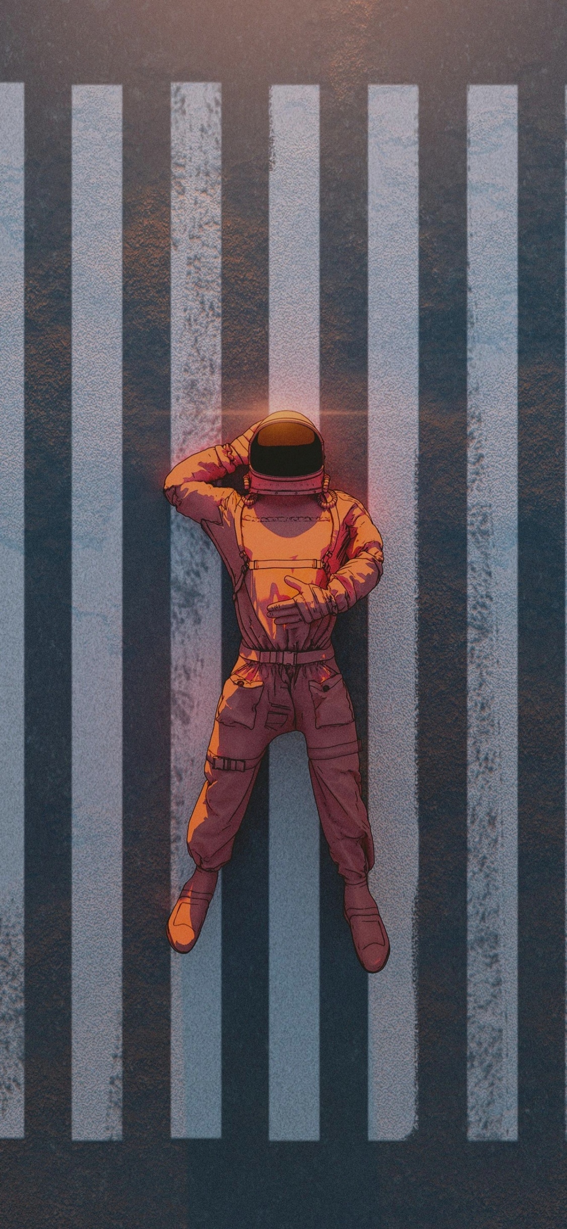 Обои soundcloud, иллюстрация, рукав, спецодежда, головной убор в разрешении 1125x2436