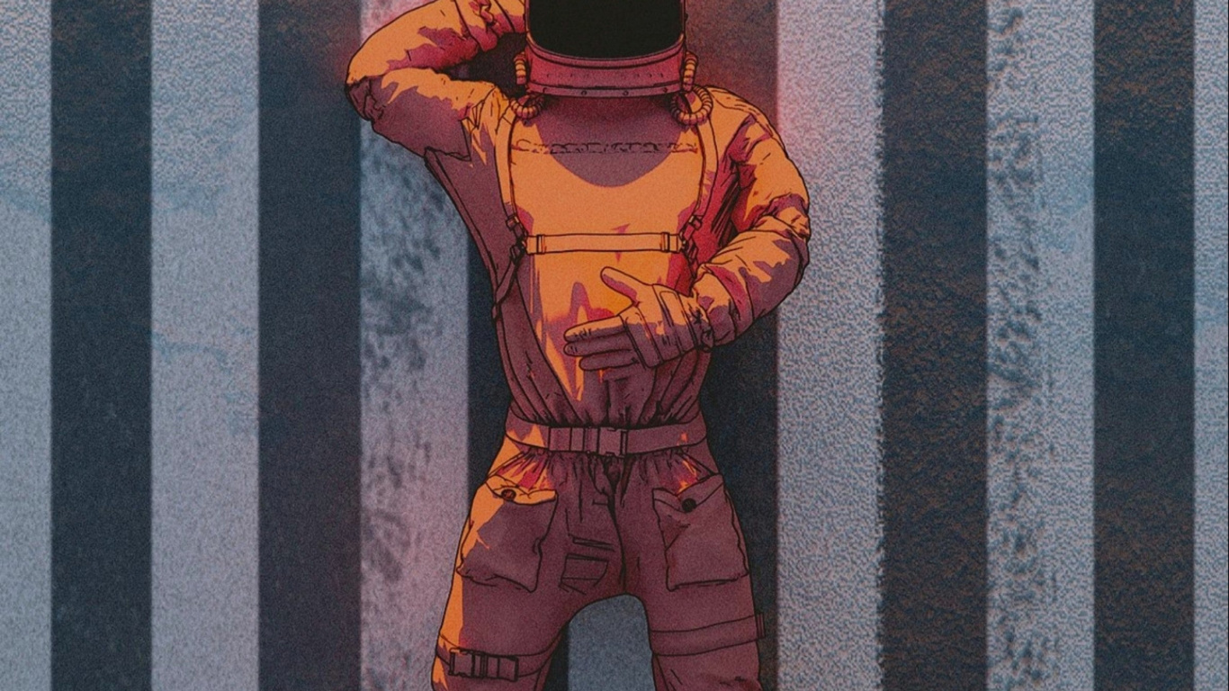 Обои soundcloud, иллюстрация, рукав, спецодежда, головной убор в разрешении 1366x768