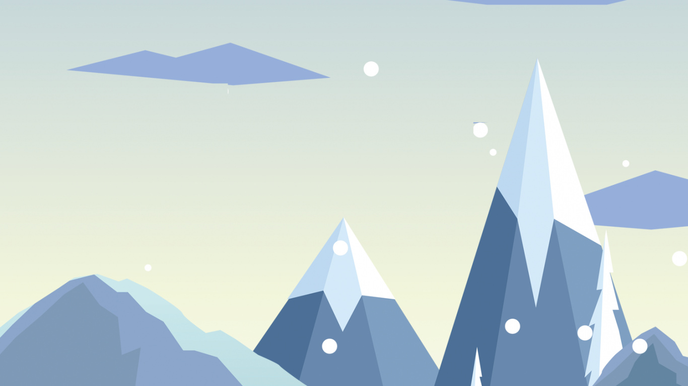 Обои снег, минимализм, гидроресурсы, экорегион, природа в разрешении 1366x768