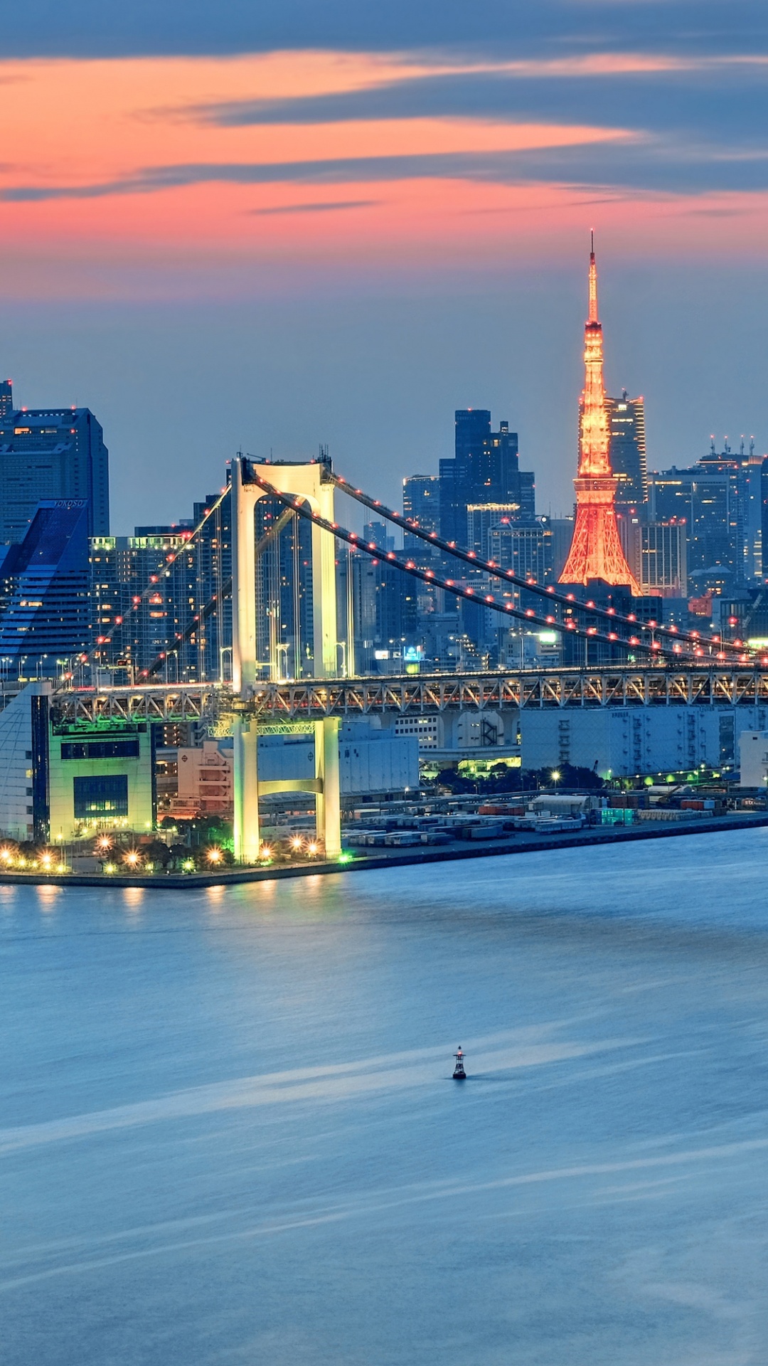 Обои одайба, городской пейзаж, город, линия горизонта, городской район в разрешении 1080x1920