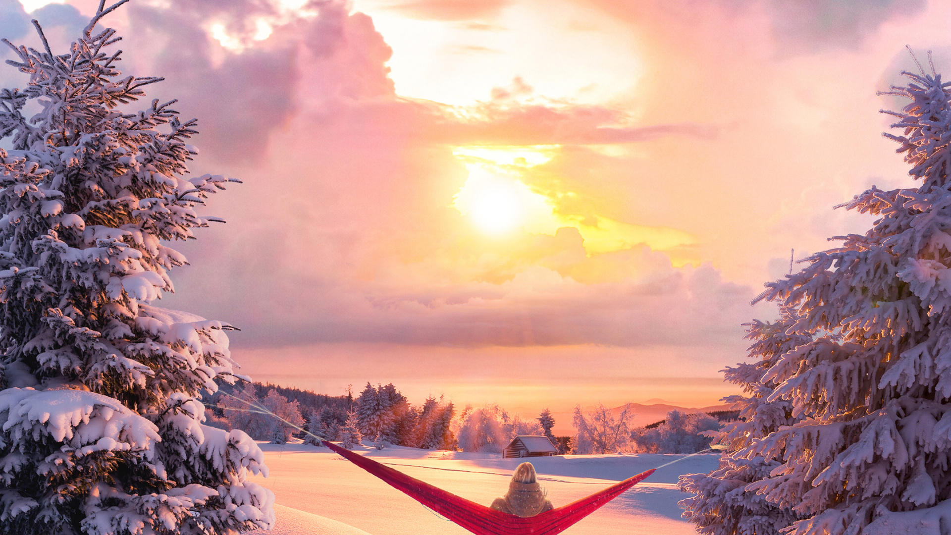 Обои эстетическое зима, эстетика, зима, снег, облако в разрешении 1920x1080