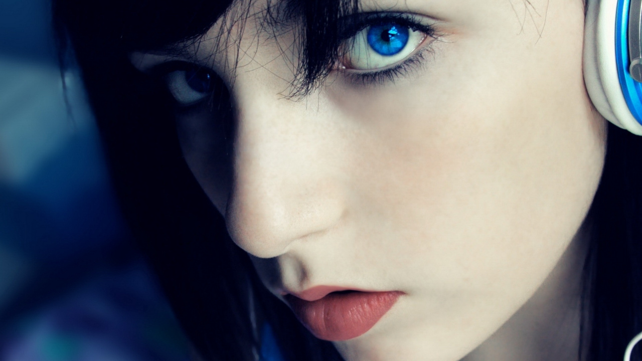 Обои лицо, синий, бровь, губа, нос в разрешении 1280x720