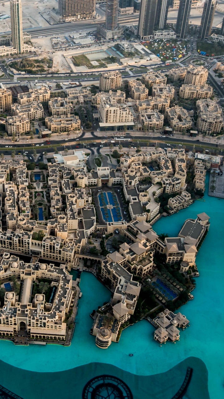 Обои Бурдж Халифа, небоскреб, ориентир, город, городской район в разрешении 720x1280