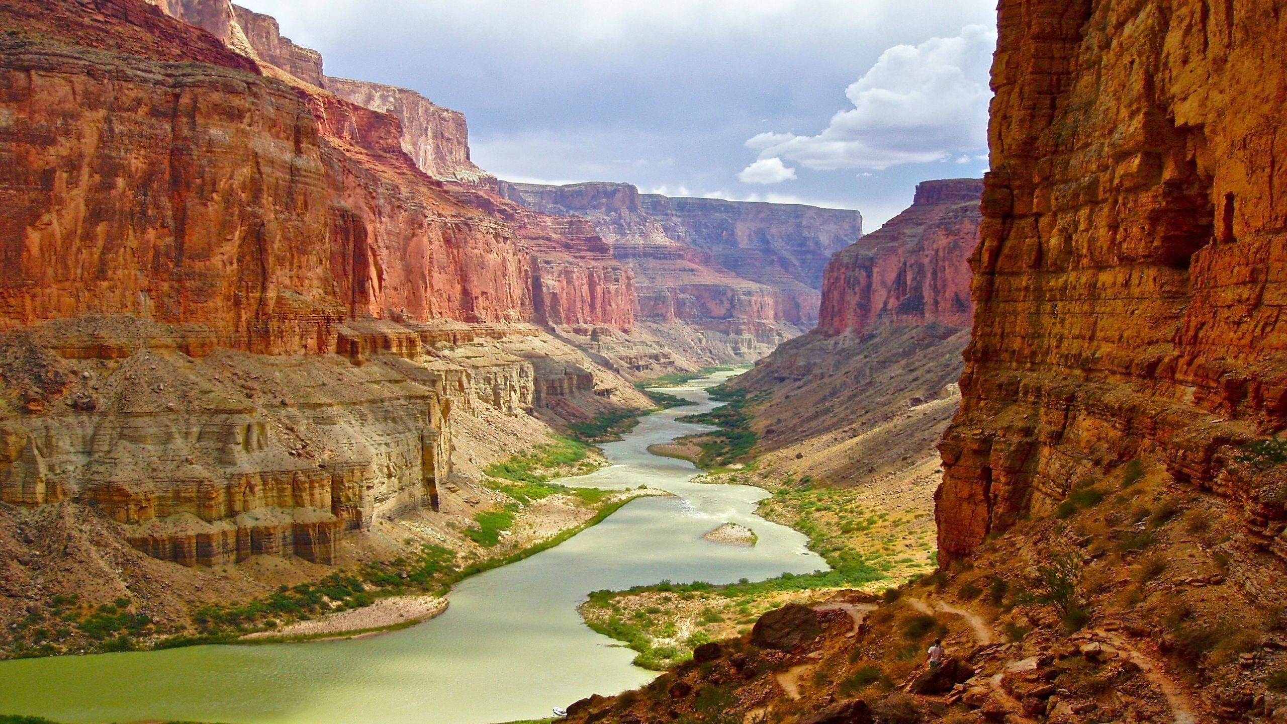 Обои большой каньон, река Колорадо, каньон, достопримечательность, формирование в разрешении 2560x1440