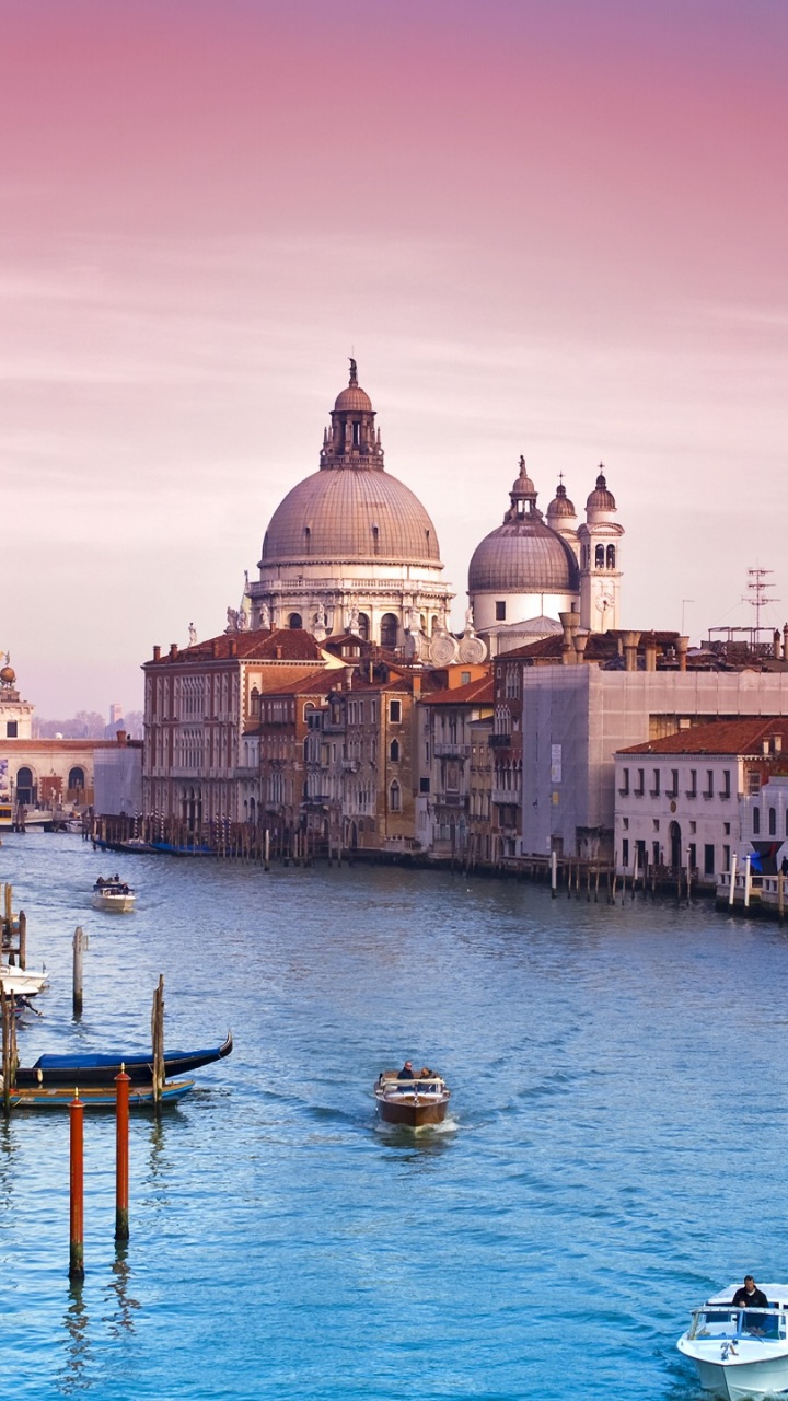 Обои Гранд-канал, гондола, канал, водный путь, вода в разрешении 720x1280