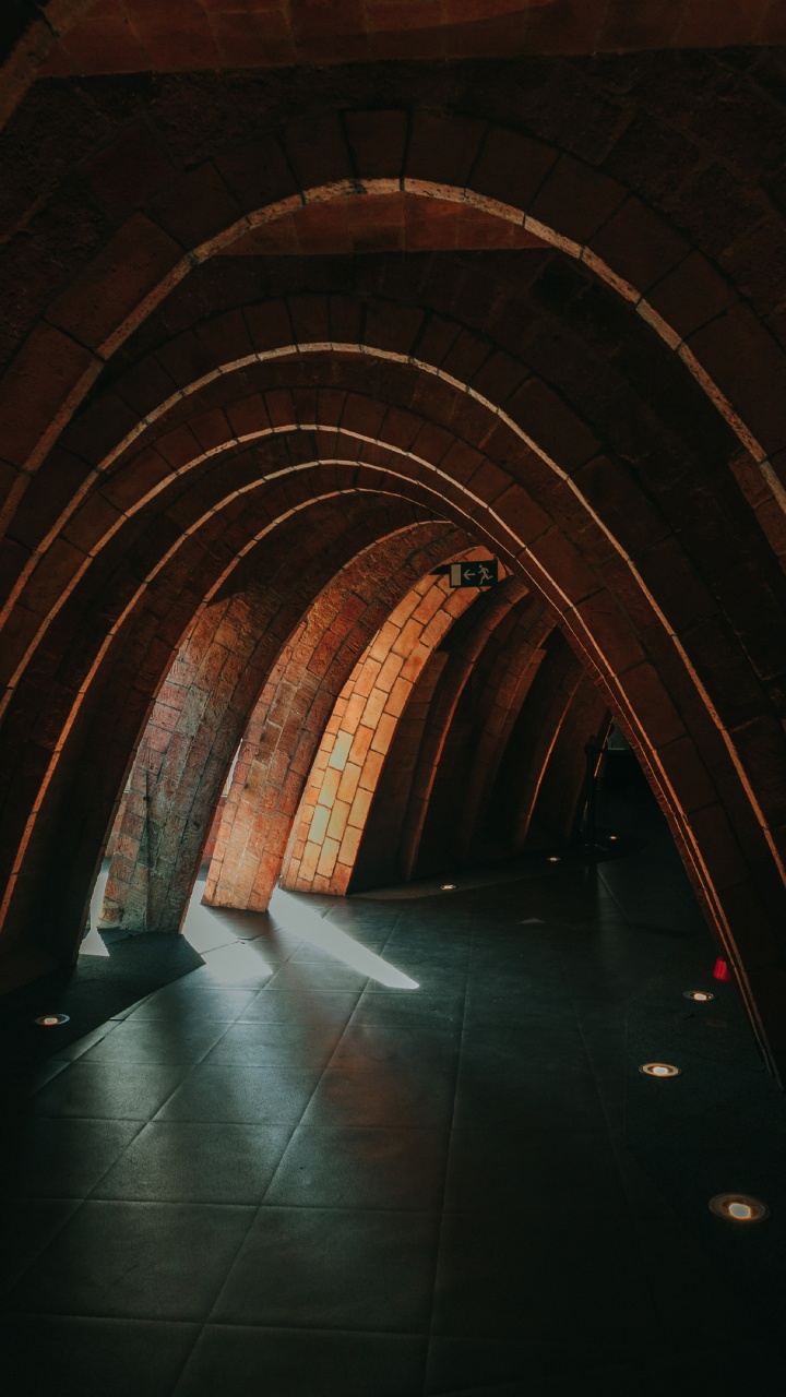 Обои архитектура, арка, здание, свет, туннель в разрешении 720x1280