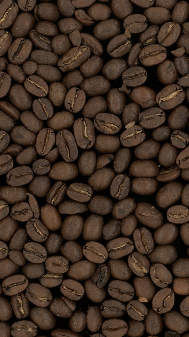 Обои кофейное зерно, эспрессо, кофе в зернах, напиток, кофе эспрессо в разрешении 720x1280