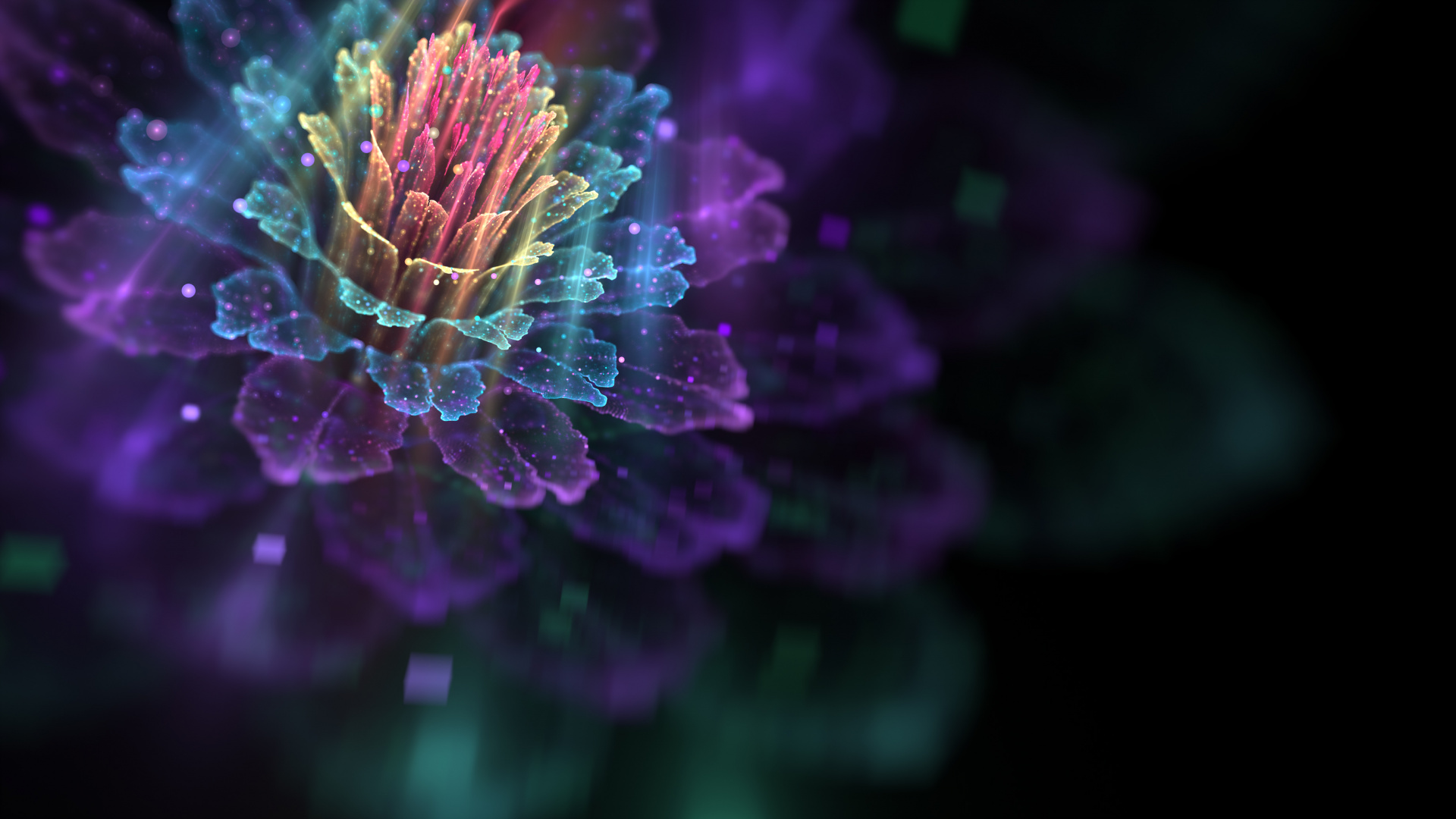 Обои природа, пурпур, Фиолетовый, фрактальное искусство, розовый в разрешении 1920x1080