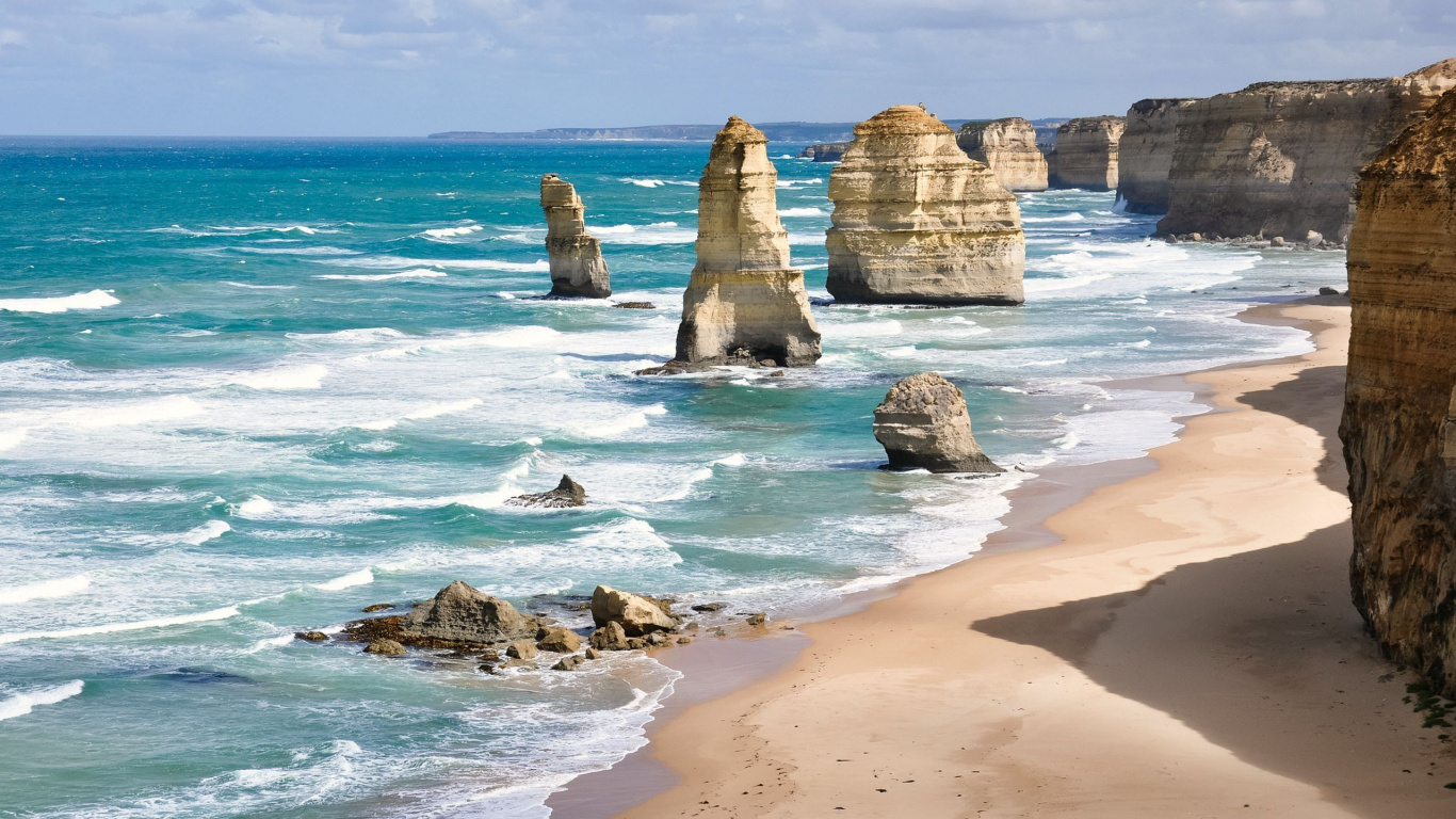 Обои водоем, побережье, море, рок, берег в разрешении 1366x768