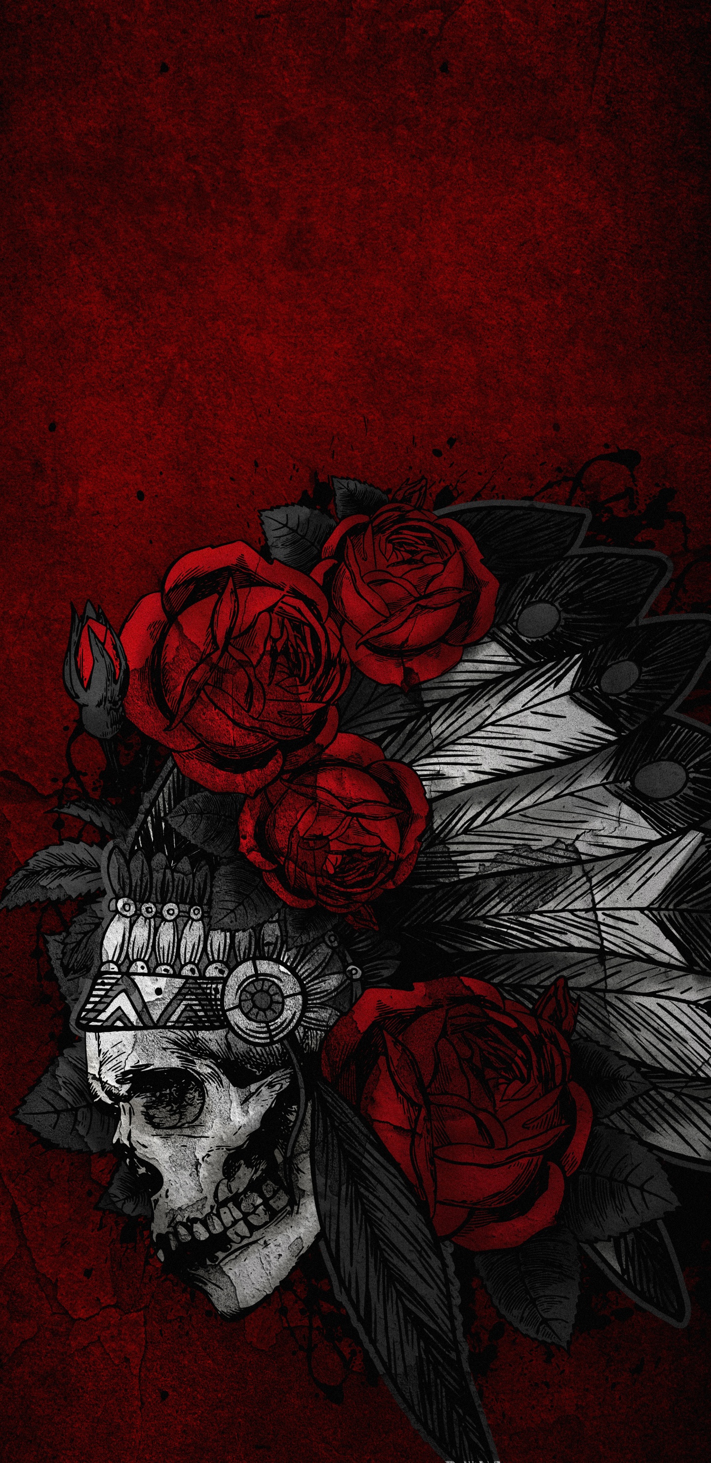 Обои сад роз, визуальное искусство, иллюстрация, арт, рисование в разрешении 1440x2960