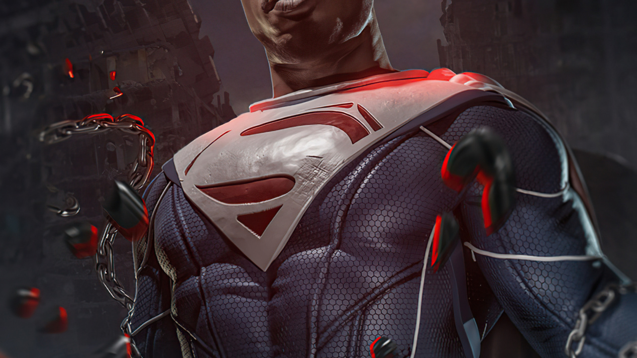 Обои Майкл Би Джордан Супермен, Супермен, Генерал Зод, Injustice 2, супергерой в разрешении 1280x720