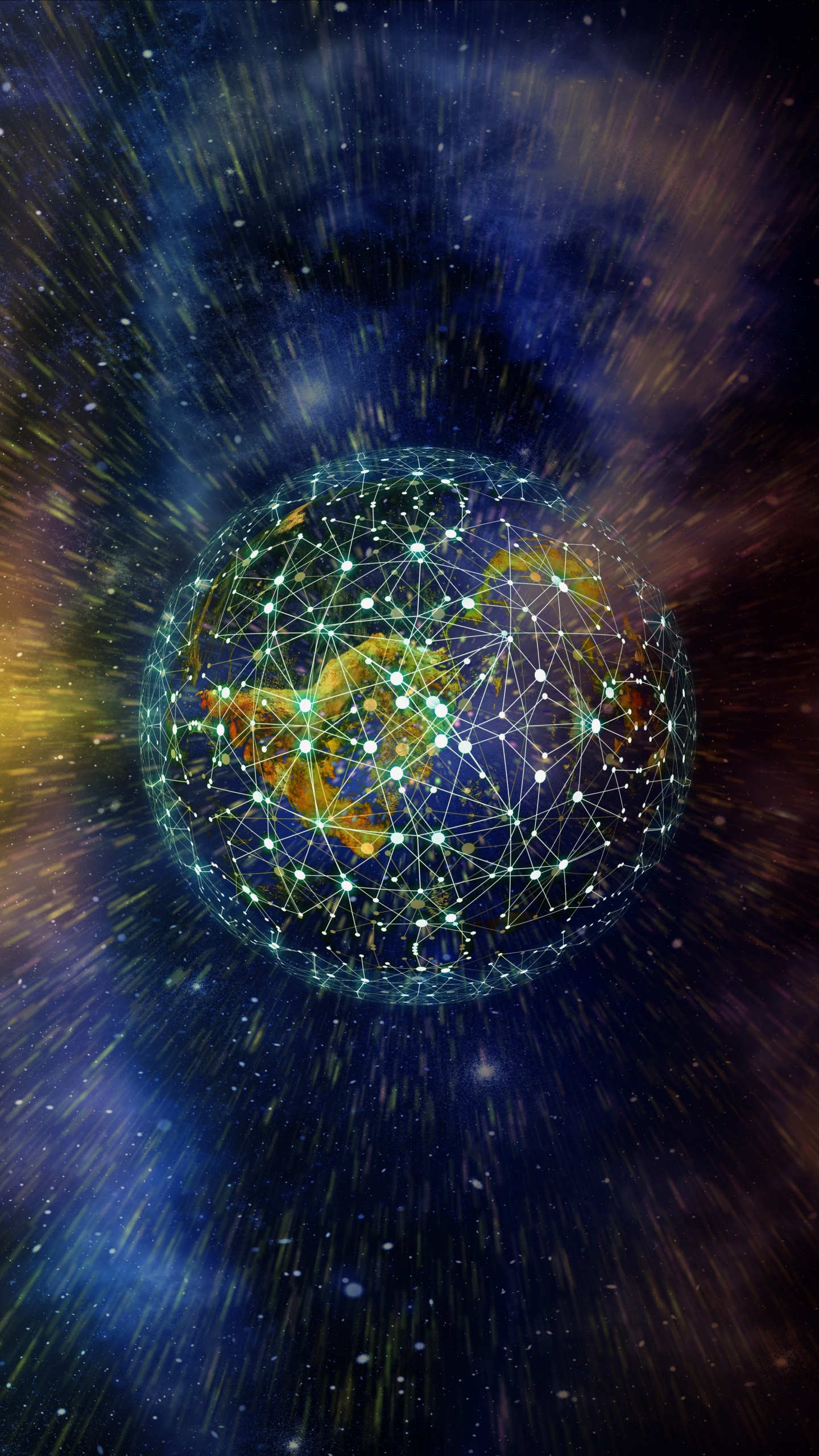 Обои земля, космос, астрономический объект, космическое пространство, туманность в разрешении 1440x2560