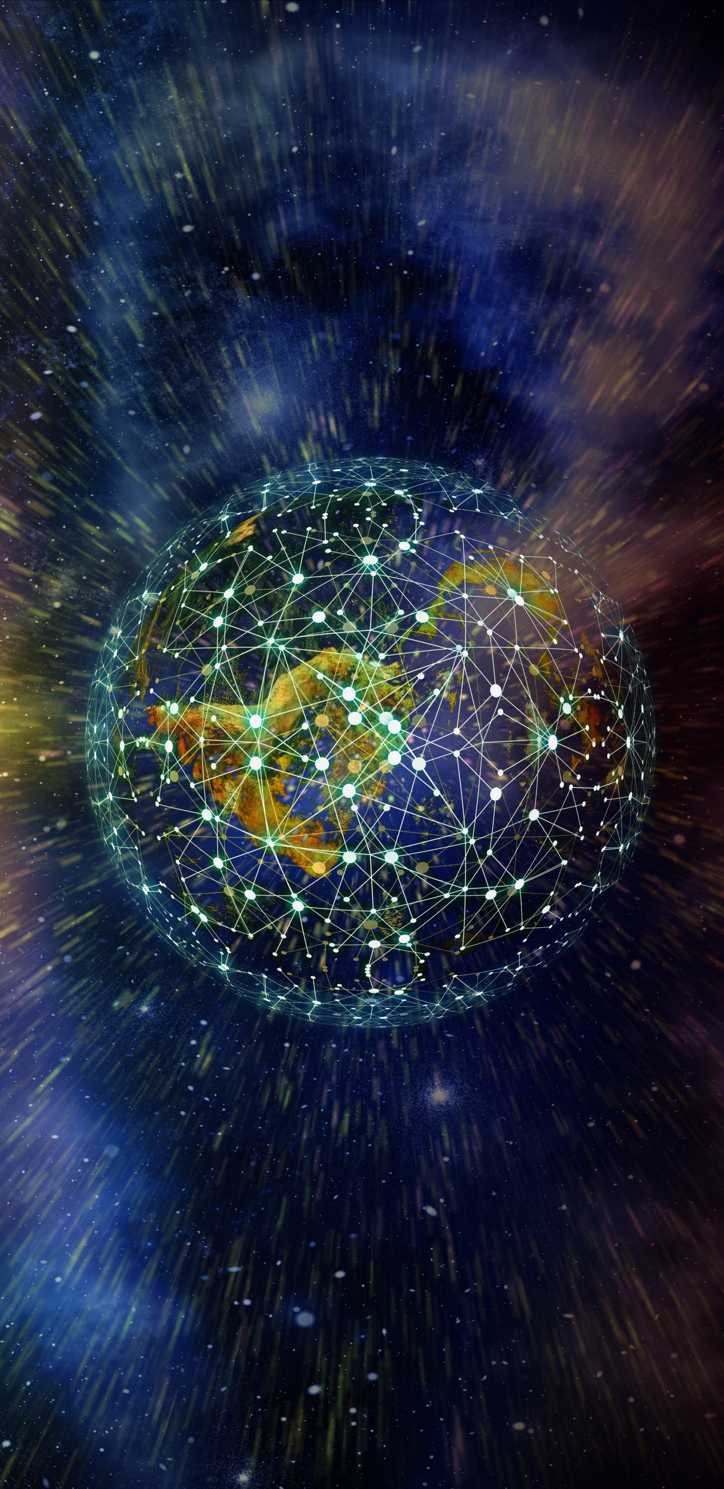 Обои земля, космос, астрономический объект, космическое пространство, туманность в разрешении 1440x2960