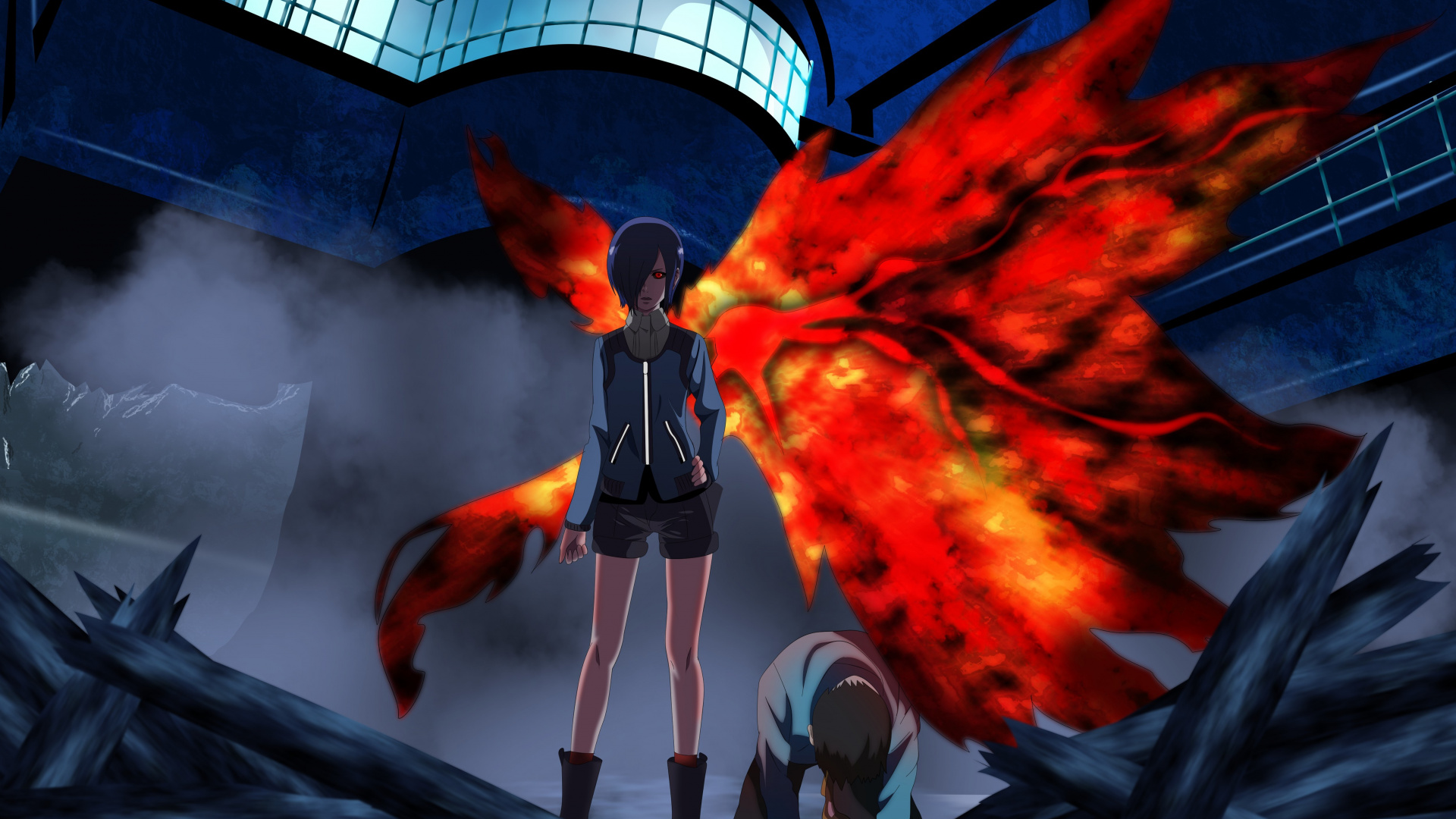 Обои одной Кирисима, Кен kaneki, Токио вурдалак, демон, компьютерная игра в разрешении 1920x1080