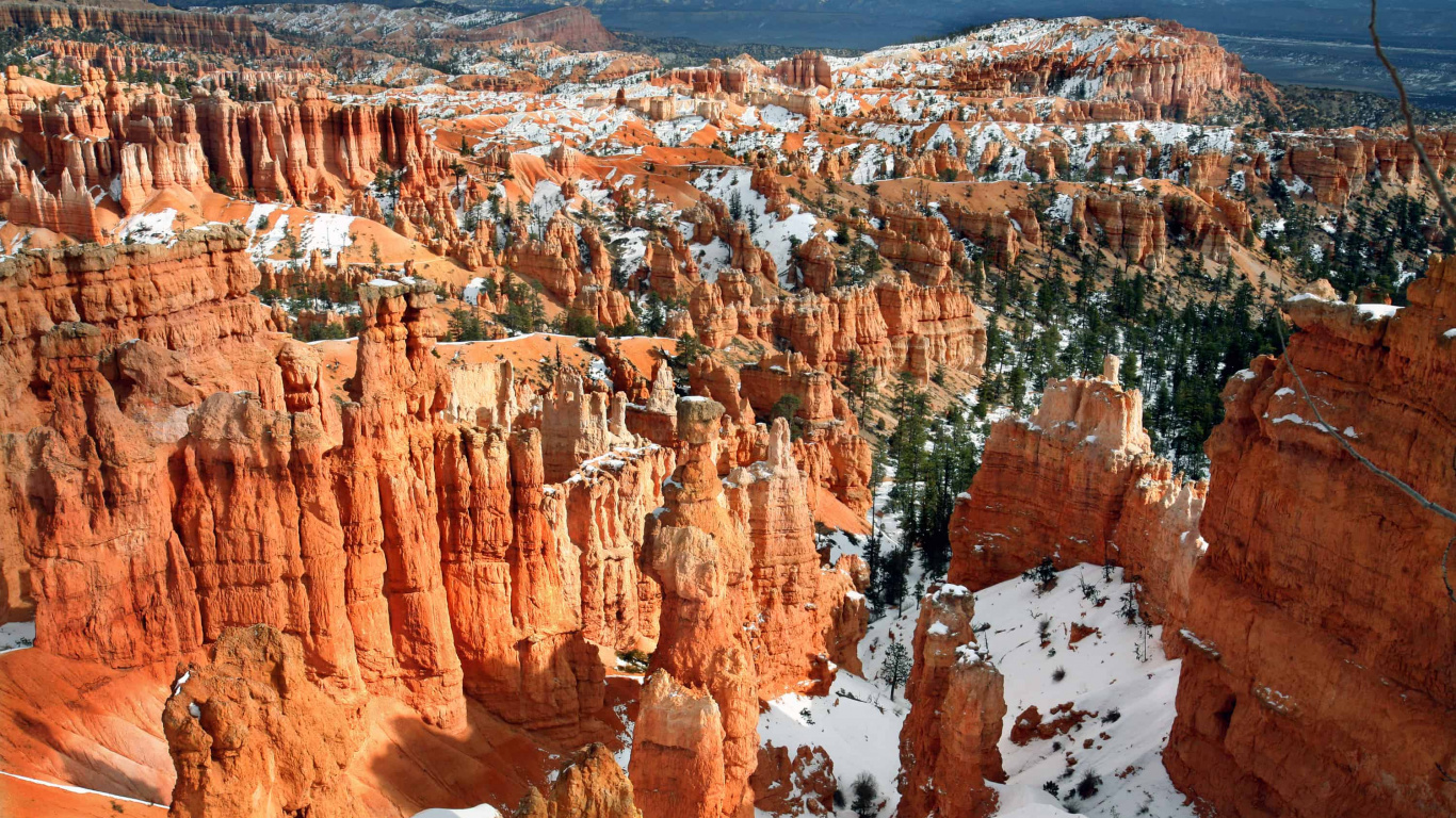 Обои национальный парк Брайсканьон, Город Брайс-Каньон, национальный парк, каньон, парк в разрешении 1366x768