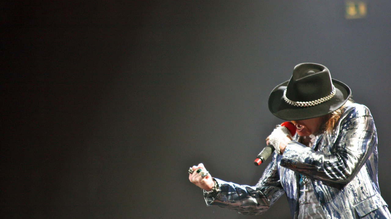 Обои Guns N Roses, Appetite for Destruction, Представление, театральное искусство, Парадайз-Сити в разрешении 1280x720