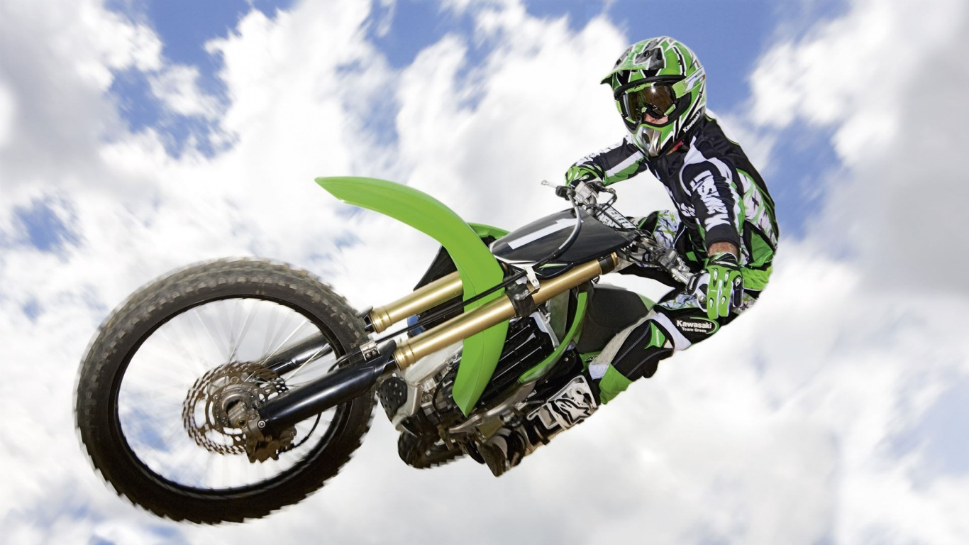 Обои мотокросс, мотоцикл, занятие спортом, Фристайл мотокросс, гоночный в разрешении 1366x768