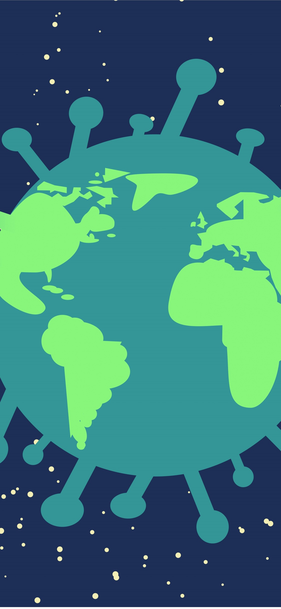 Обои вирус, коронавирус, COVID-19, пандемия, инфекция в разрешении 1125x2436