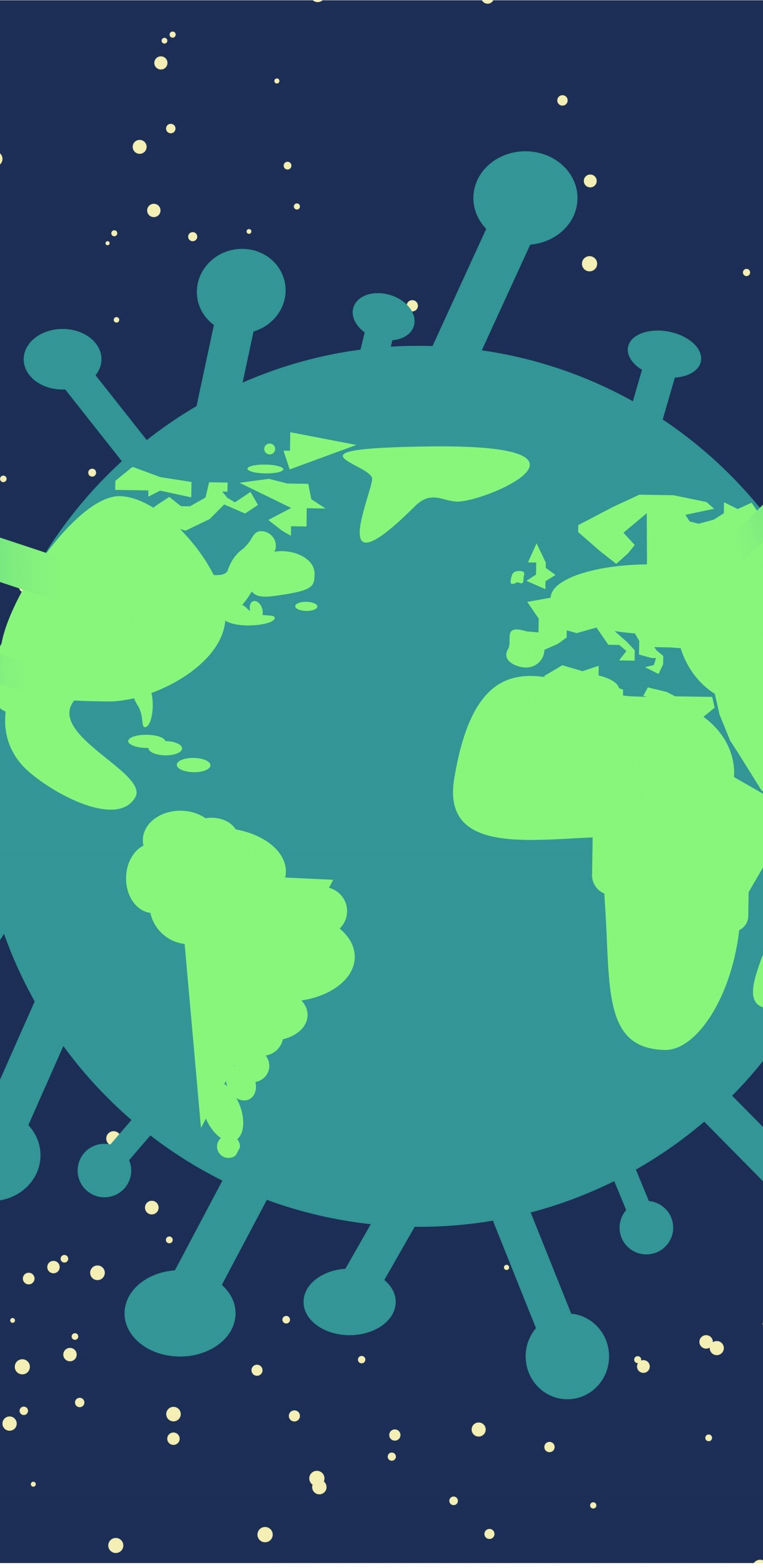 Обои вирус, коронавирус, COVID-19, пандемия, инфекция в разрешении 1440x2960