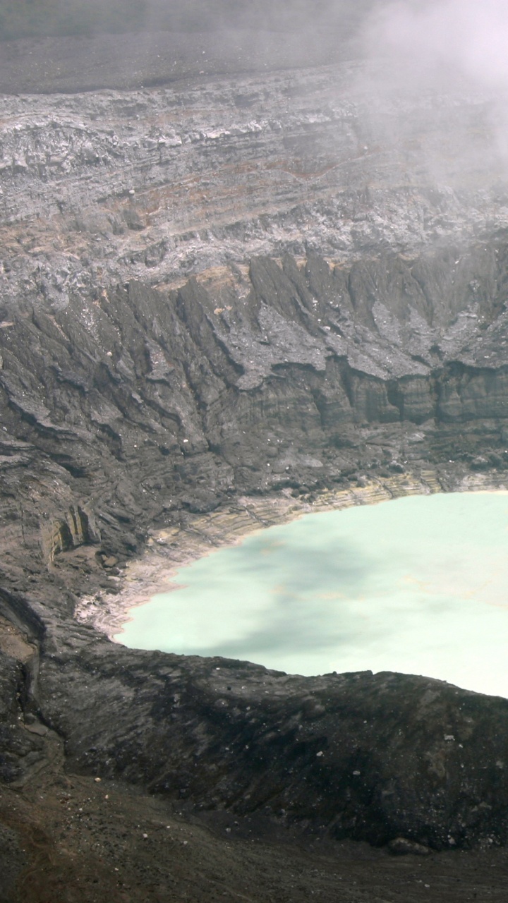 Обои Пос Национальный Парк Вулкана, вулканический кратер, вулкан, кратерное озеро, вулканического рельефа в разрешении 720x1280