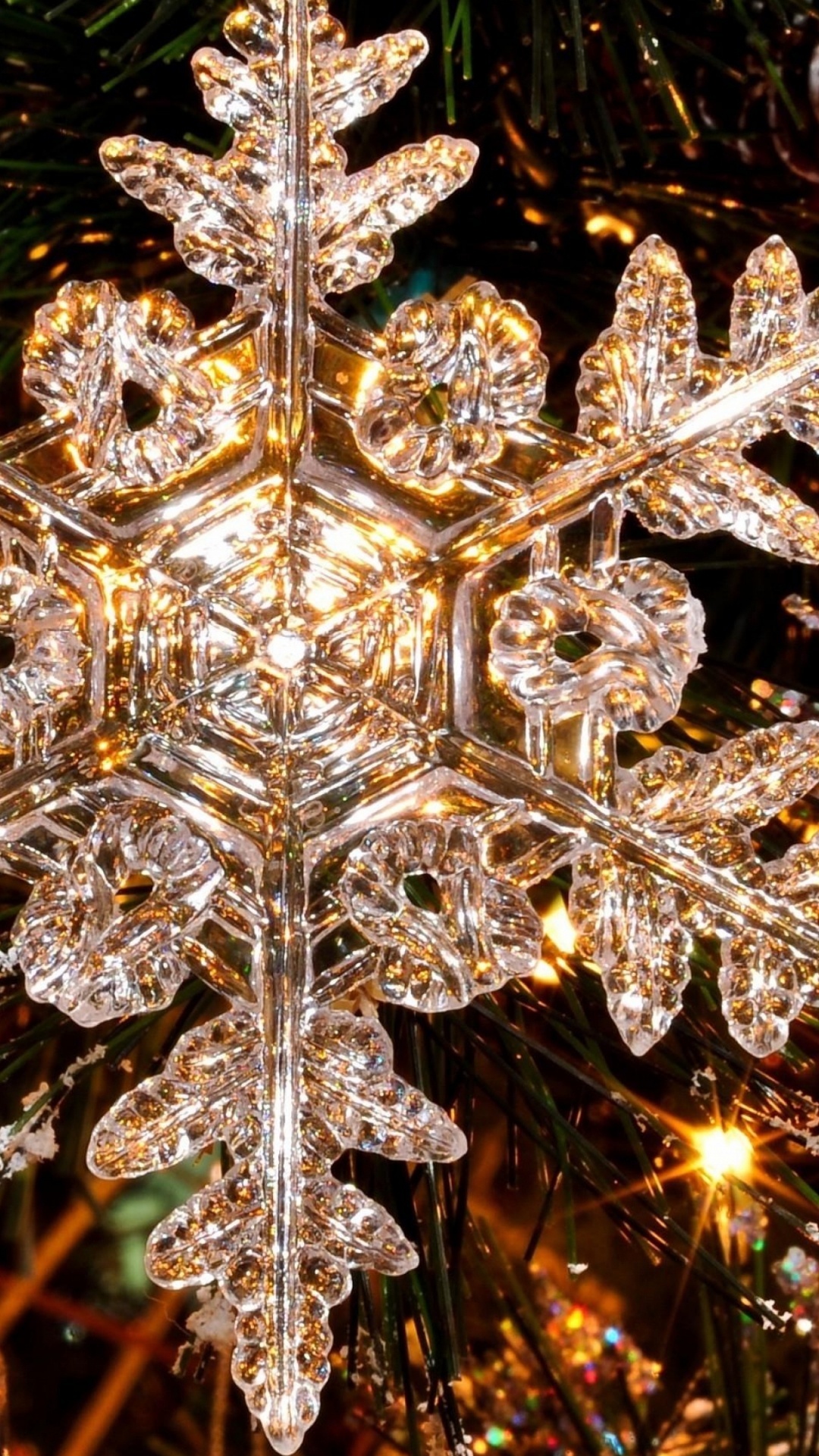 Обои дерево, Рождество, свет, освещение, Рождественские украшения в разрешении 1080x1920