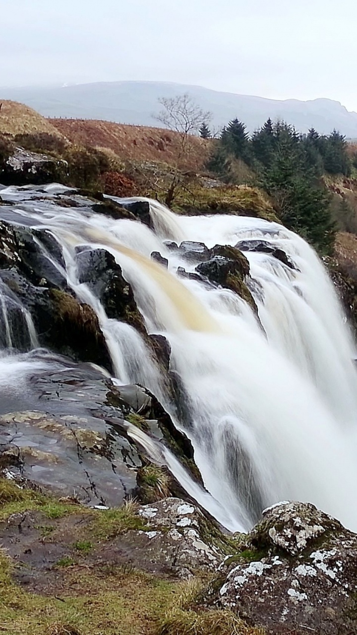 Обои водопад, Лу Финтри, Финтри, водоем, гидроресурсы в разрешении 720x1280