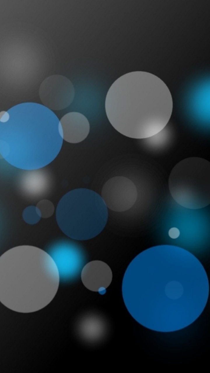 Обои синий, круг, свет, атмосфера, линия в разрешении 720x1280