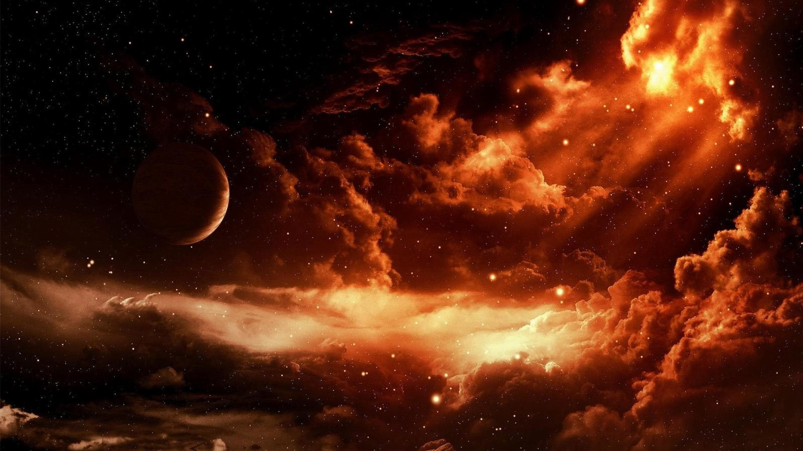 Обои атмосфера, космическое пространство, астрономический объект, космос, Вселенная в разрешении 2560x1440