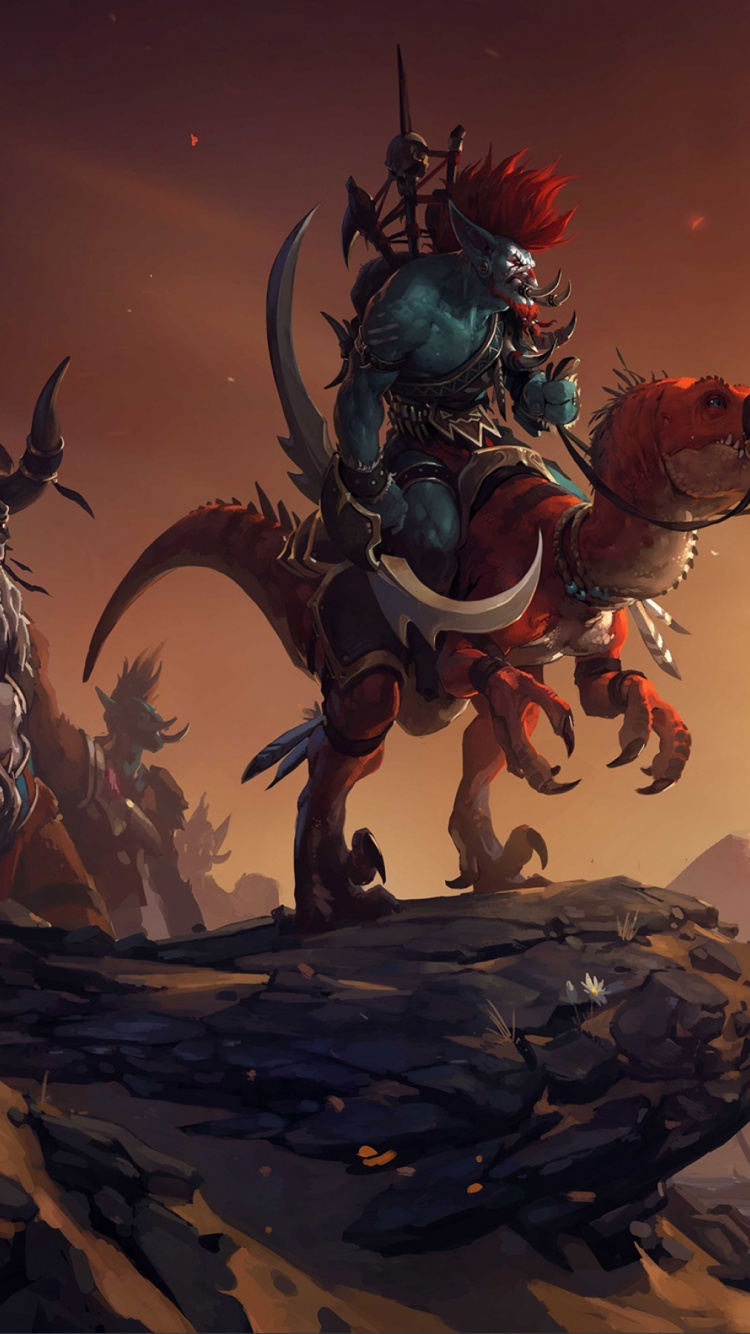 Обои world of warcraft, мифология, мифическое существо, вымирание, небо в разрешении 750x1334