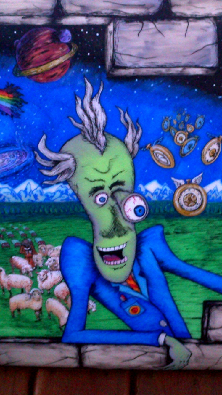 Обои Pink Floyd, Берлинская стена, прогрессивный рок, арт, художественный музей в разрешении 750x1334