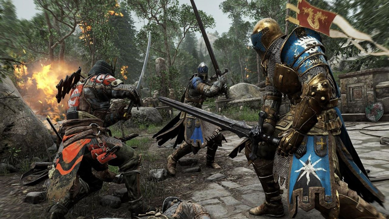 Обои ubisoft, рыцарь, компьютерная игра, игры, битва в разрешении 1280x720