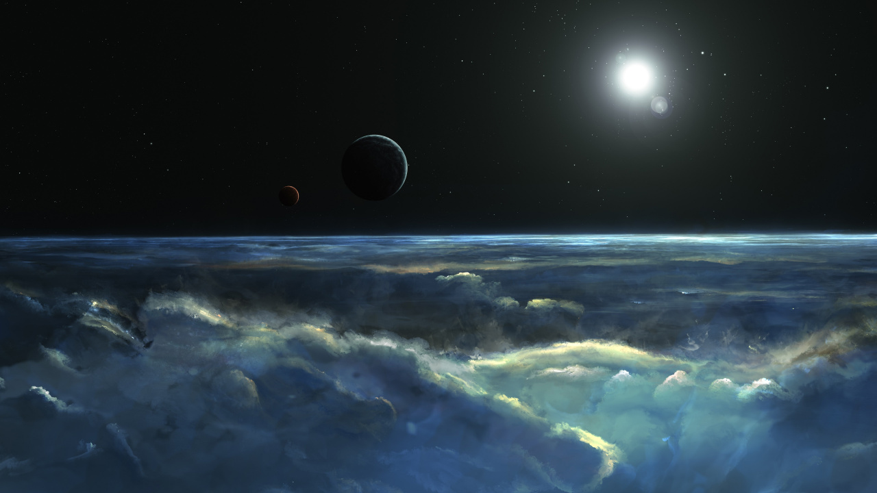 Обои земля, планета, атмосфера, космическое пространство, астрономический объект в разрешении 1280x720