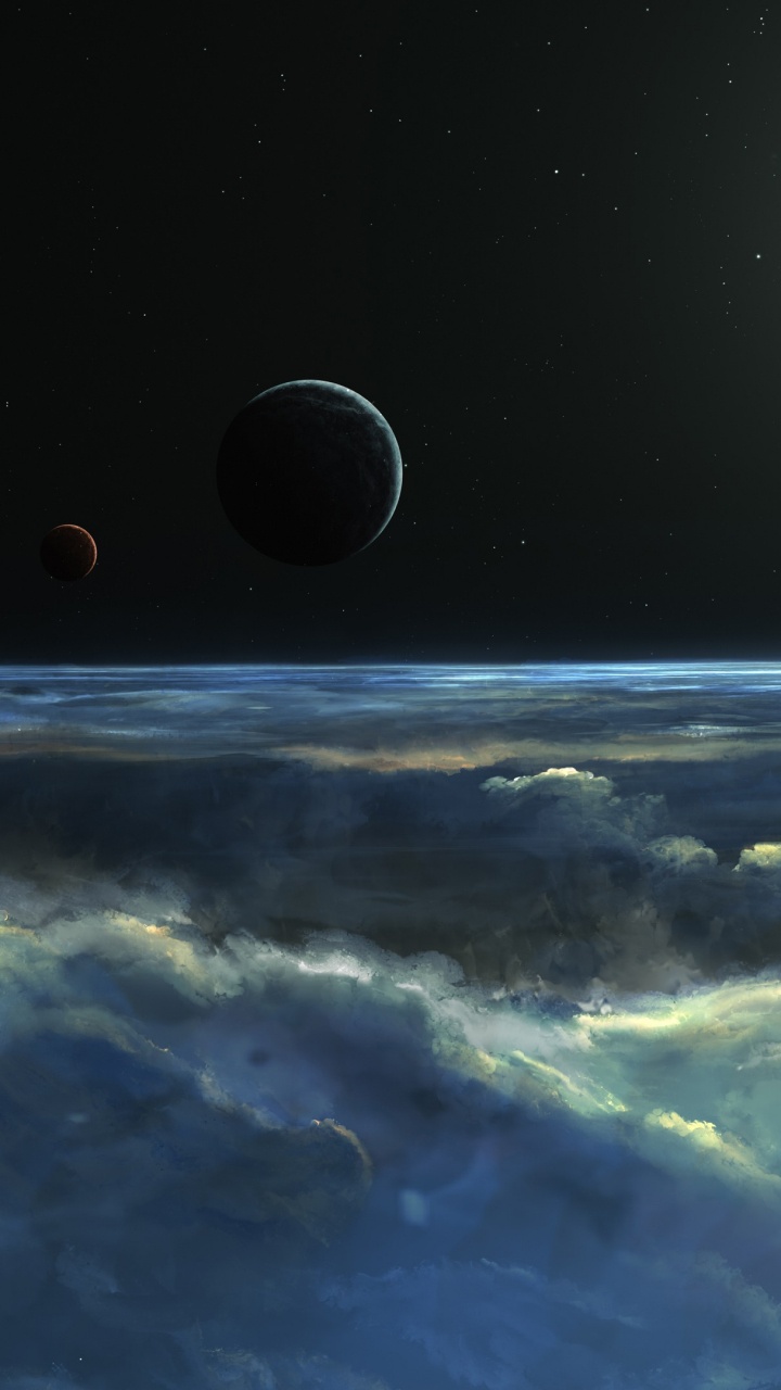 Обои земля, планета, атмосфера, космическое пространство, астрономический объект в разрешении 720x1280