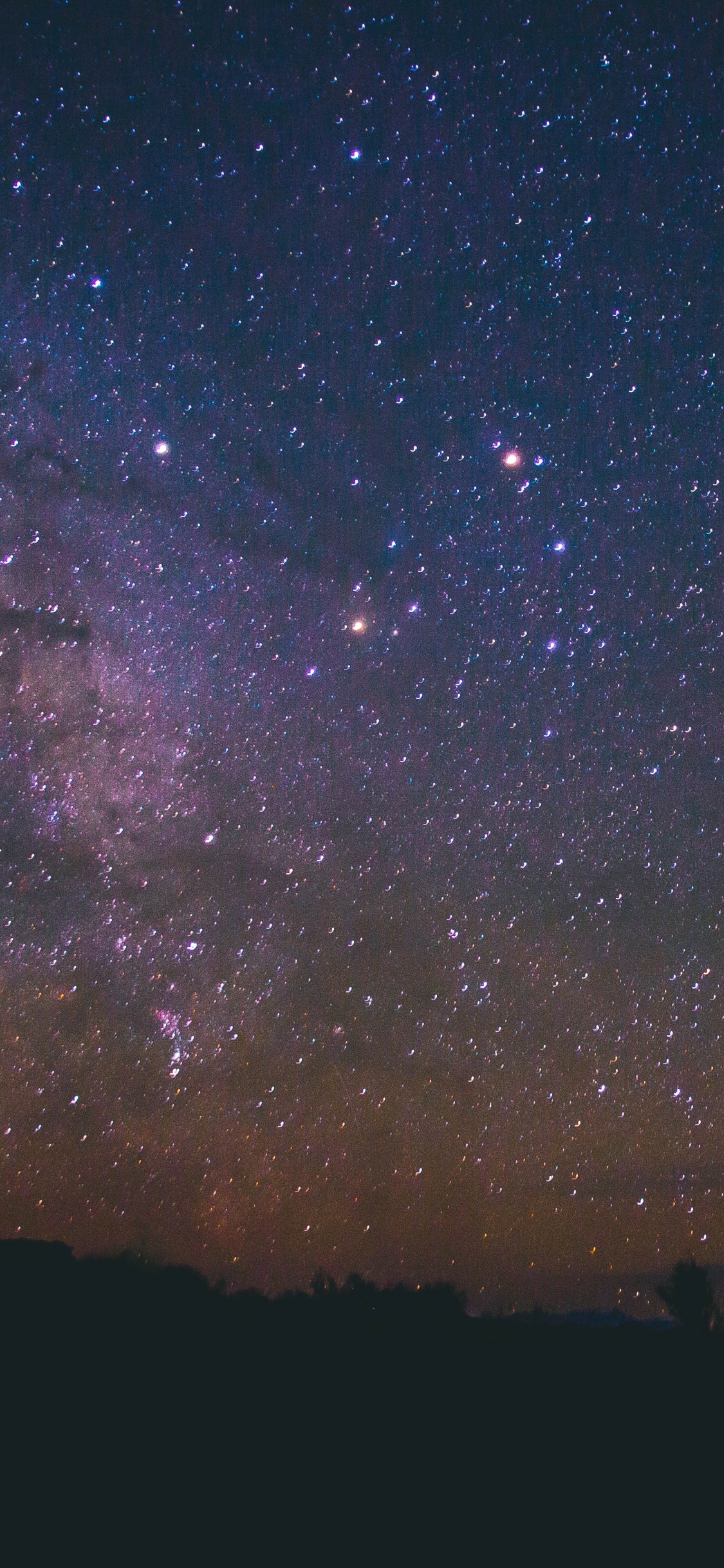 Обои звезда, ночное небо, ночь, Галактика, атмосфера в разрешении 1125x2436