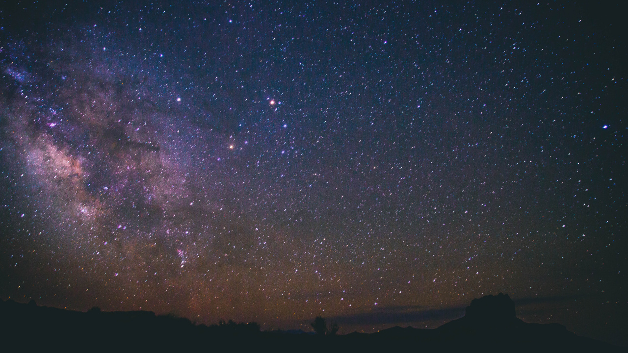 Обои звезда, ночное небо, ночь, Галактика, атмосфера в разрешении 1280x720