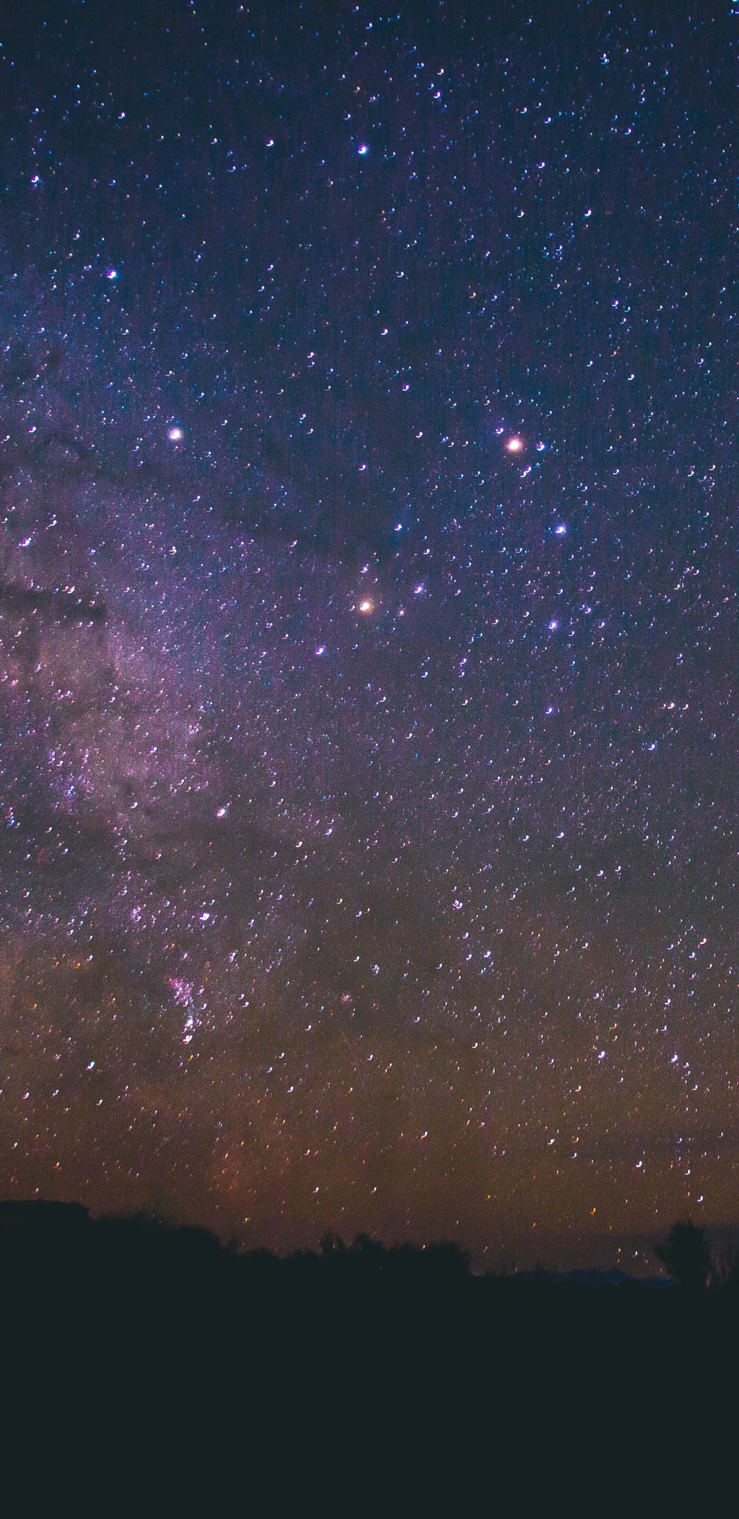 Обои звезда, ночное небо, ночь, Галактика, атмосфера в разрешении 1440x2960