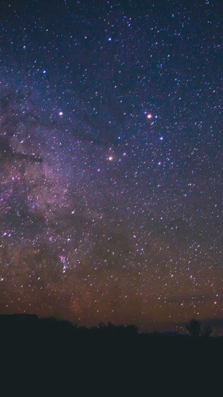 Обои звезда, ночное небо, ночь, Галактика, атмосфера в разрешении 720x1280