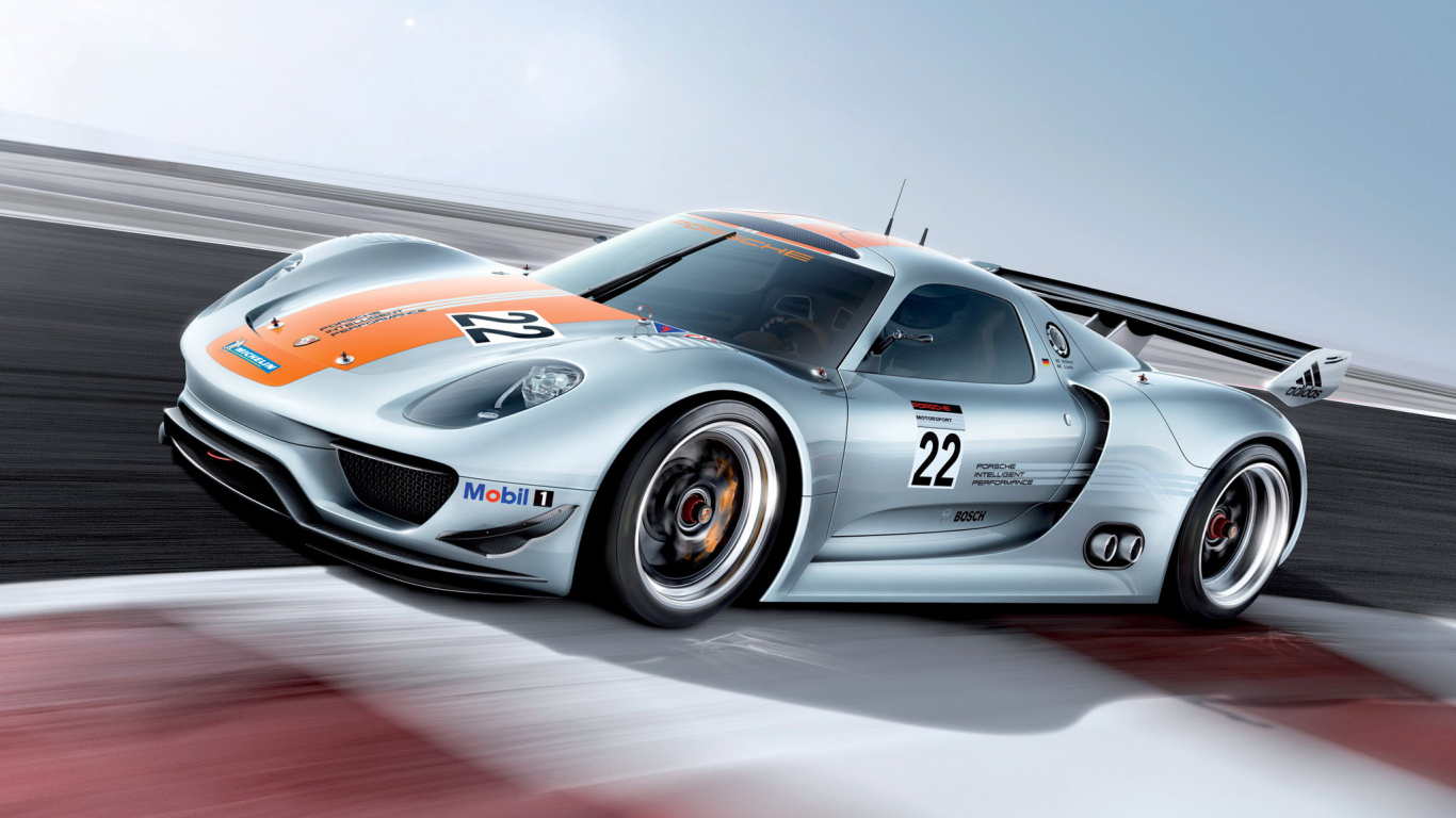 Обои Порше 918 Спайдер, Порше, авто, спорткар, суперкар в разрешении 1366x768