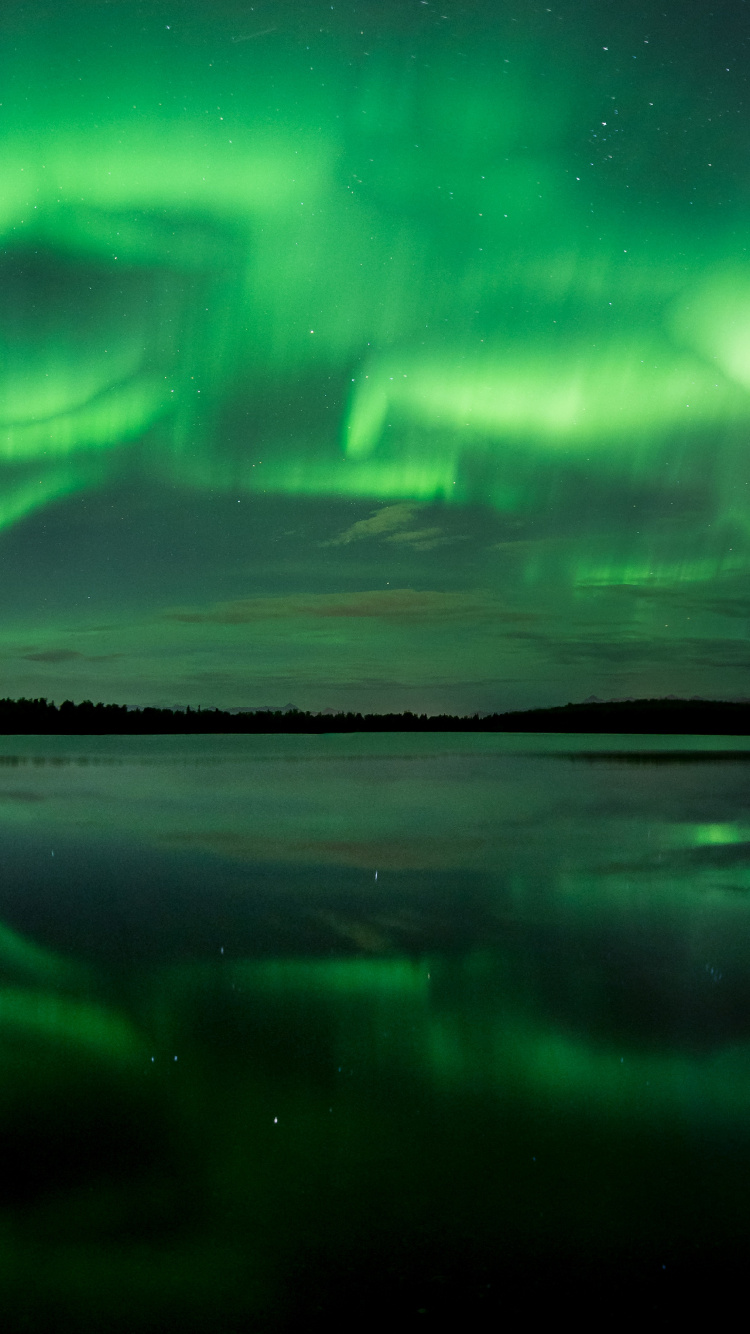 Обои Аврора, природа, вода, свет, атмосфера в разрешении 750x1334