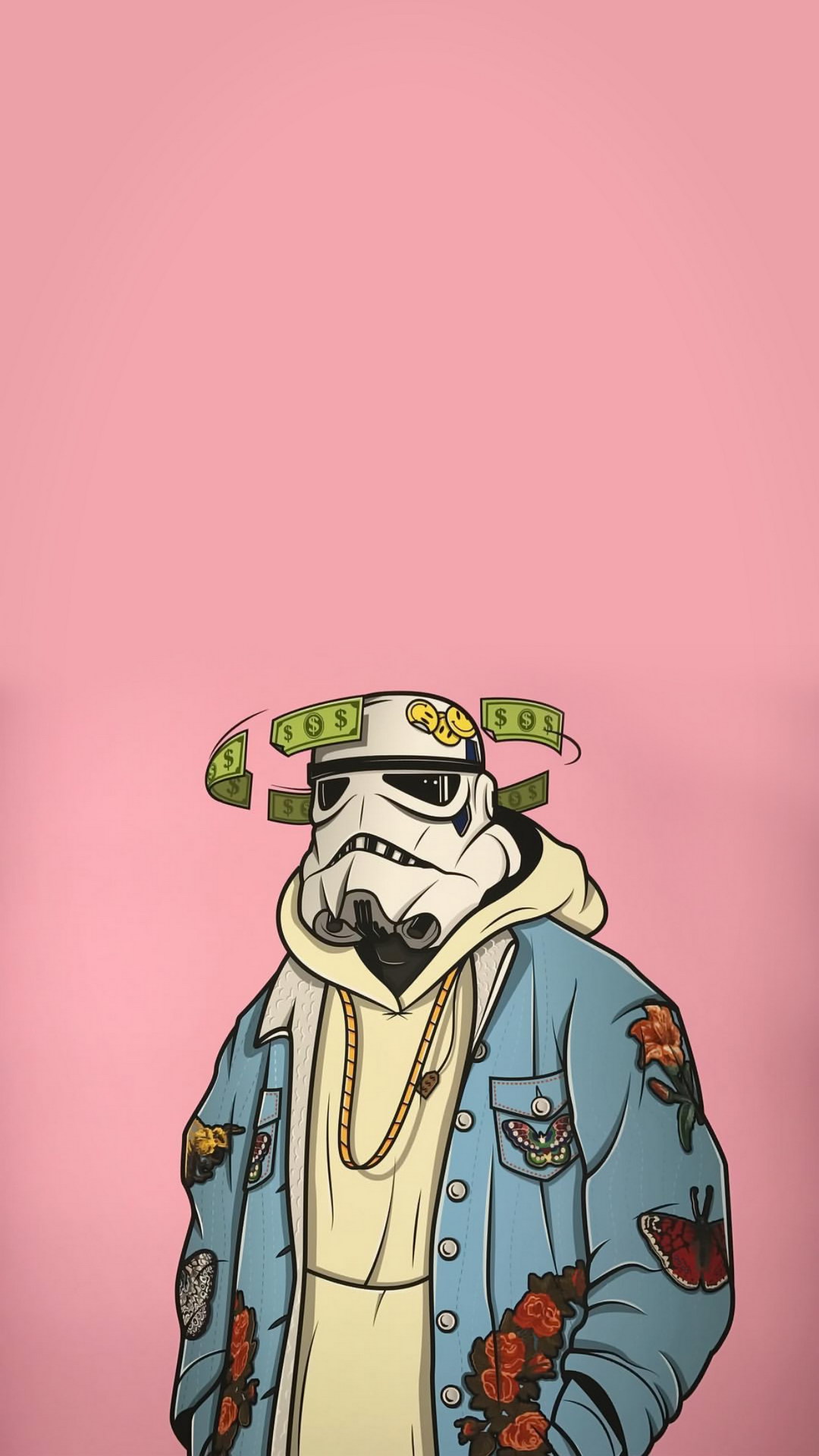 Обои звездные войны деньги, энакин Скайуокер, звездные войны, штурмовик, борода в разрешении 1080x1920