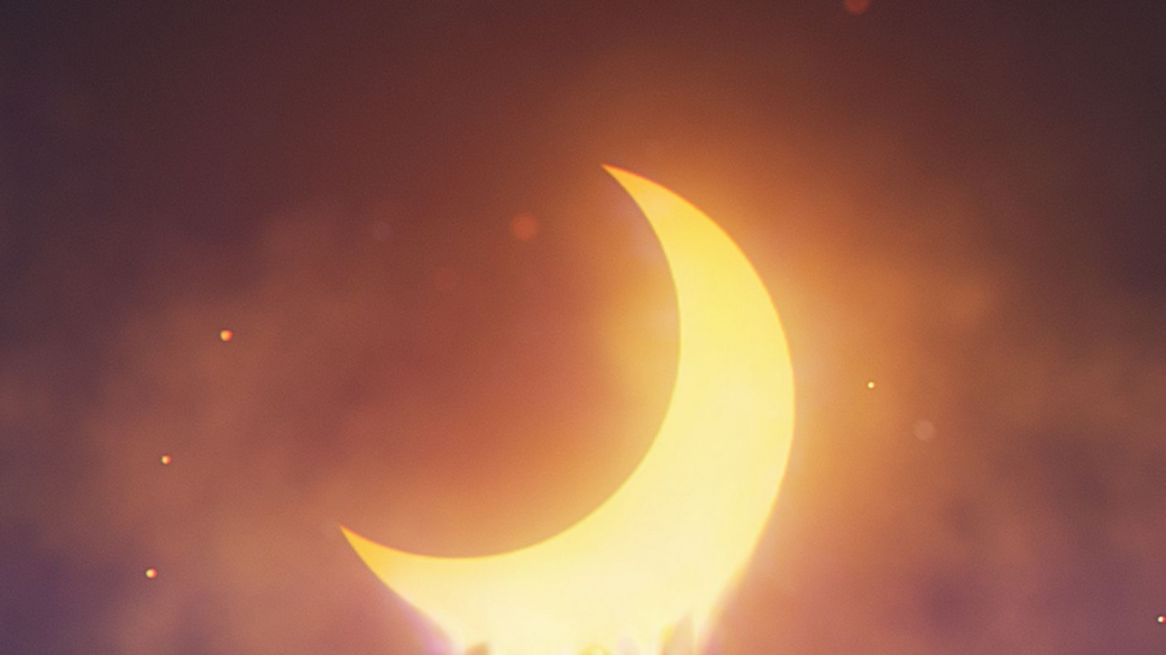 Обои природа, атмосфера, луна, окружающая среда, природный ландшафт в разрешении 1280x720