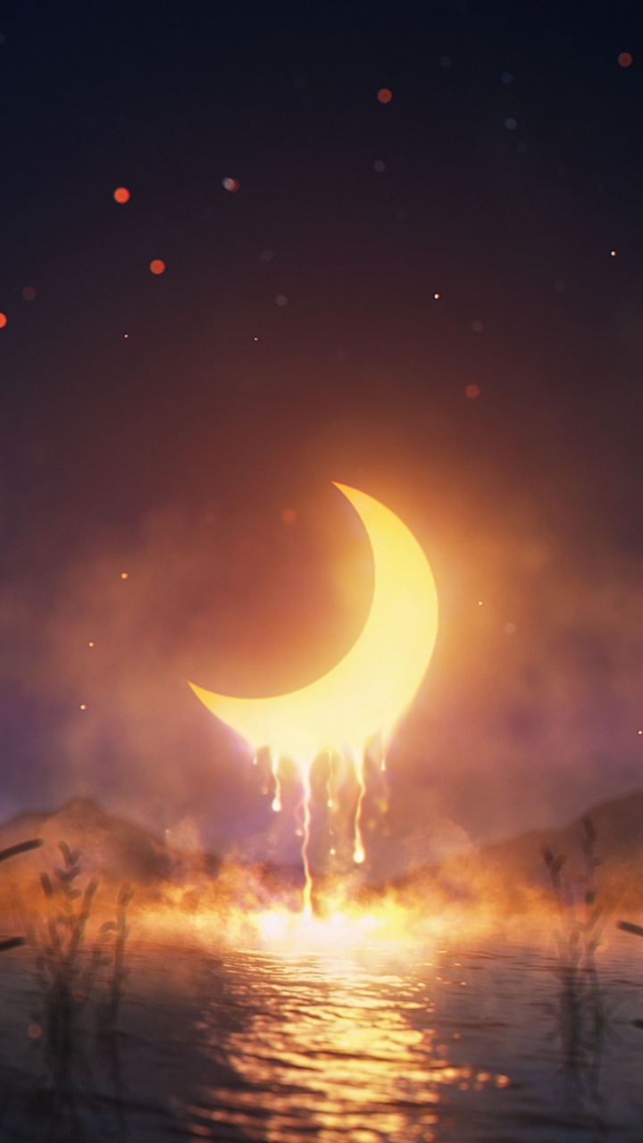 Обои природа, атмосфера, луна, окружающая среда, природный ландшафт в разрешении 720x1280