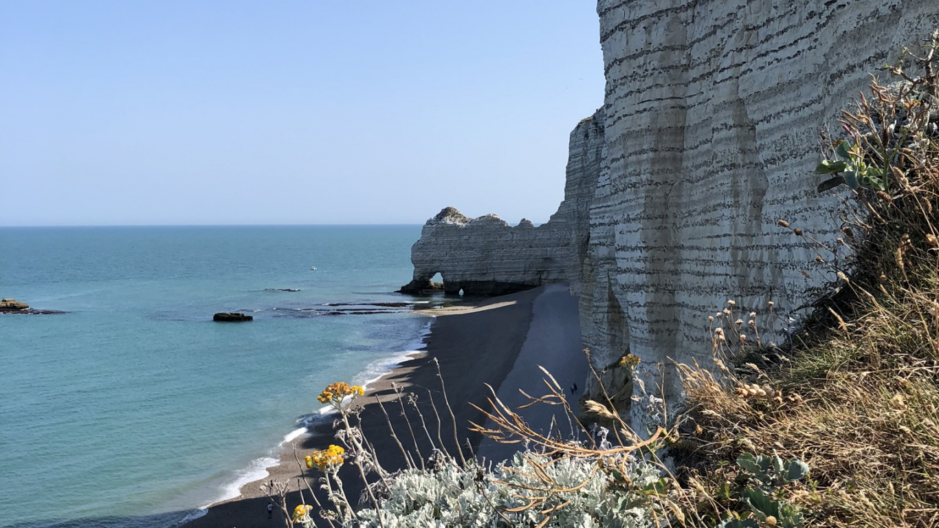 Обои побережье, мыс, водоем, рок, океан в разрешении 1366x768